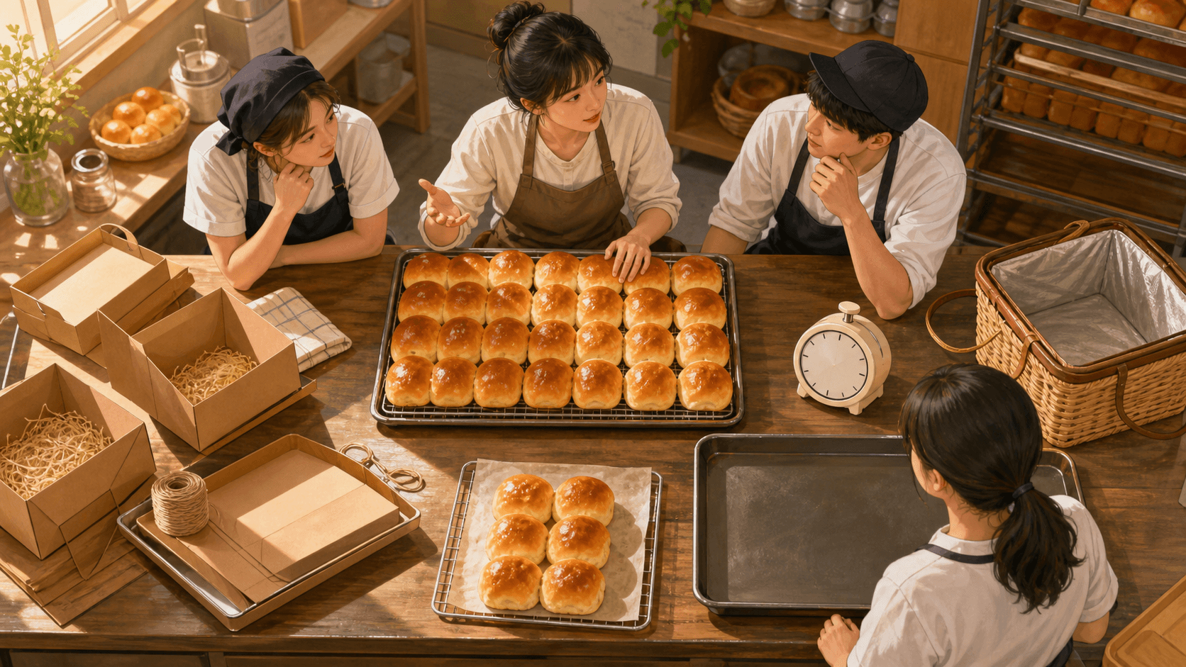 烘焙团队评估是否增加一批餐包