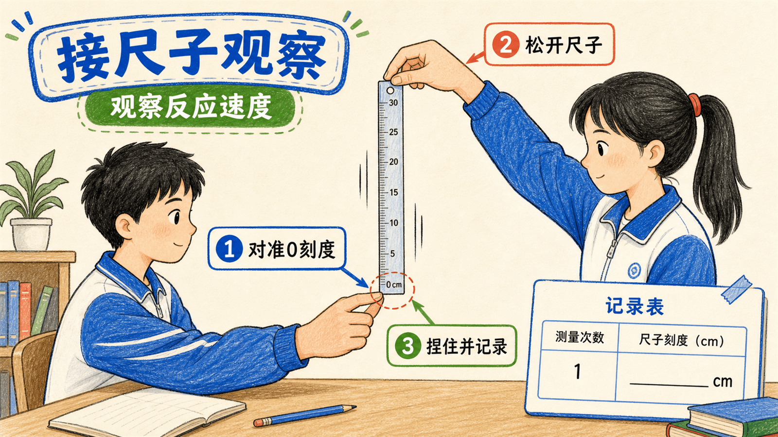 接尺子观察实验
