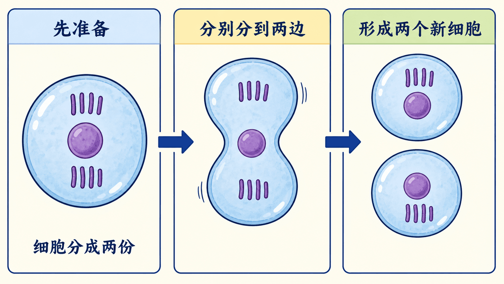 细胞分成两份