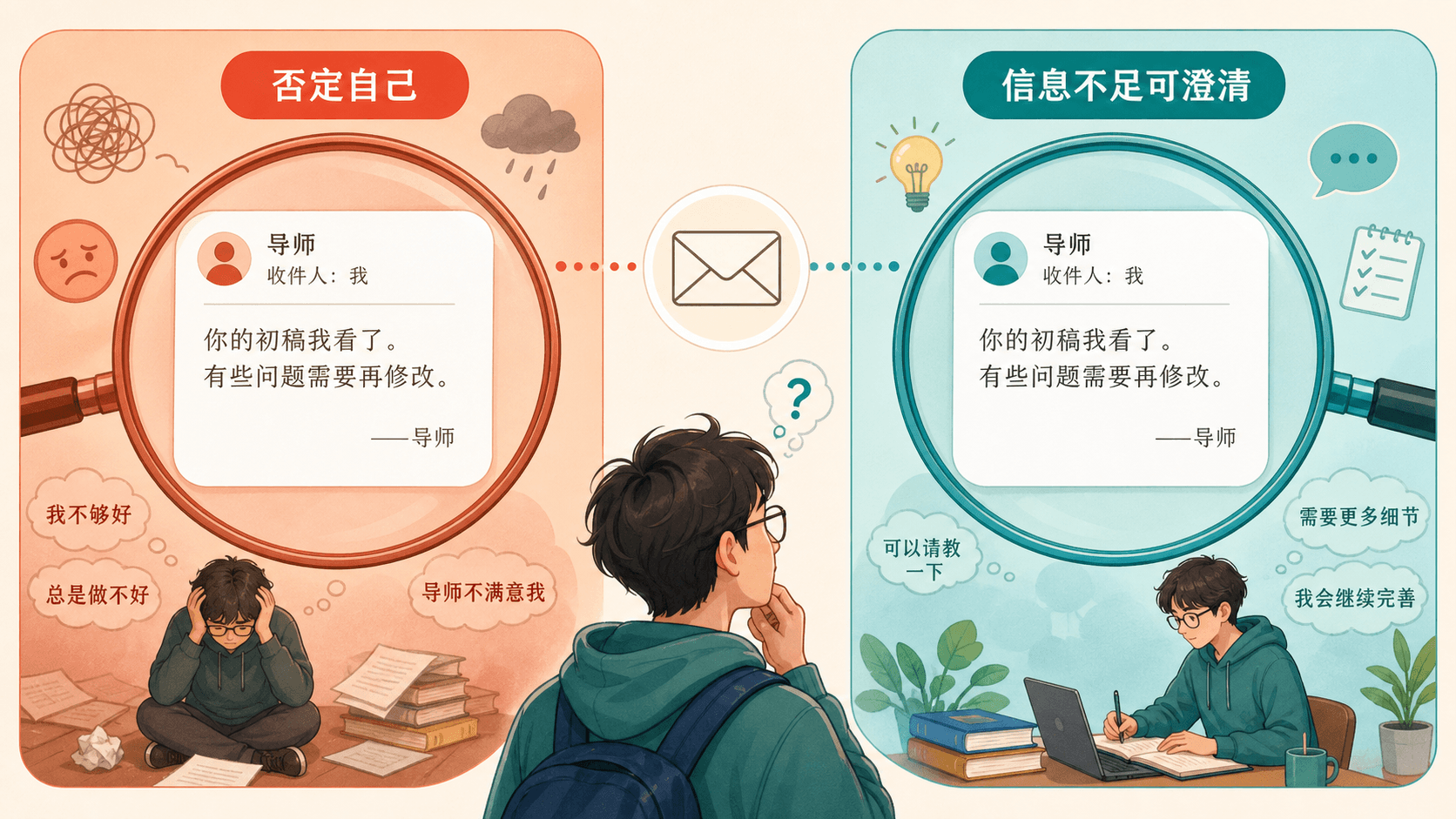 两种解读:同一封导师邮件的不同视角