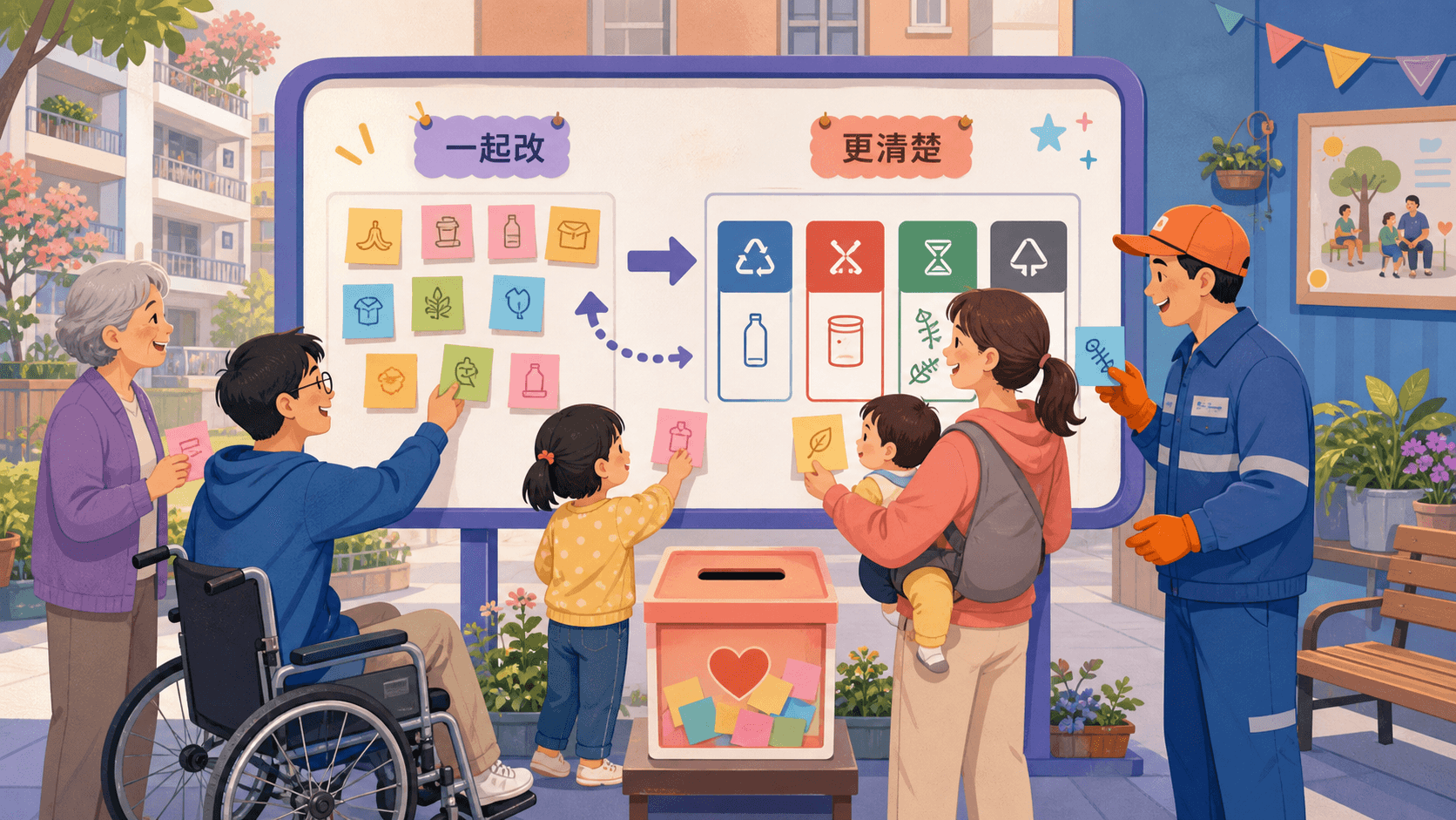 居民与清洁人员共同修改分类规则