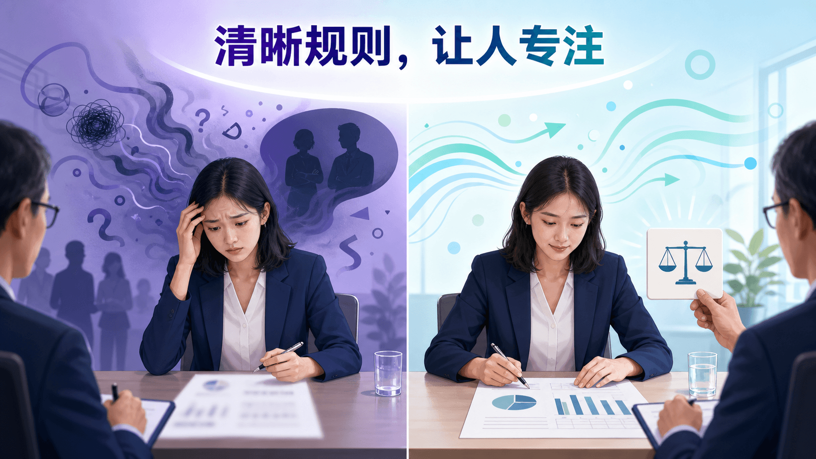 公平规则促进专注:清晰提示降低无关压力