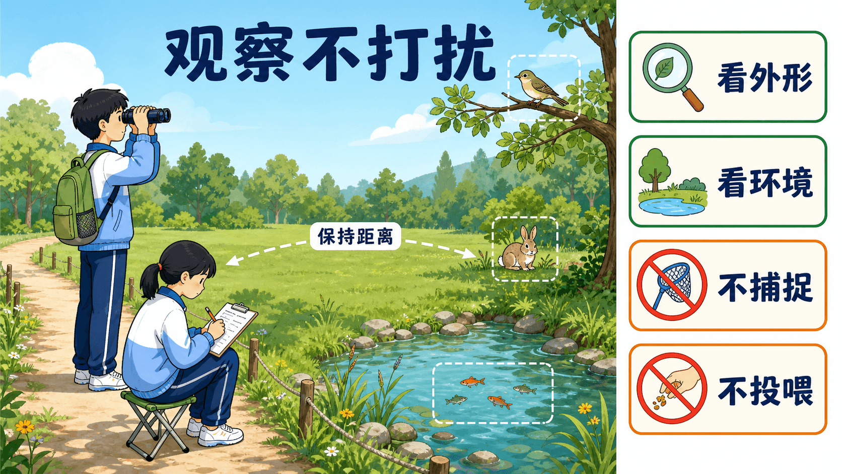 观察不打扰