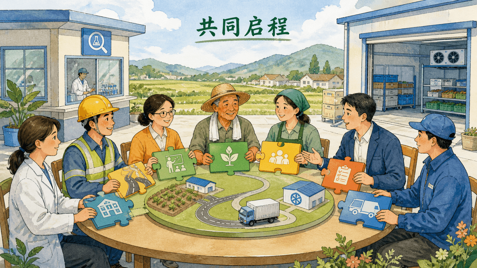公共检测道路培训与企业订单冷链运营共同承担不同角色
