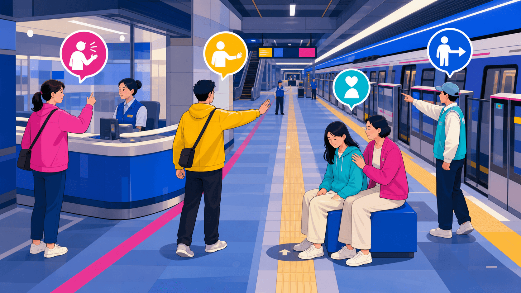 不同乘客承担不同协作任务