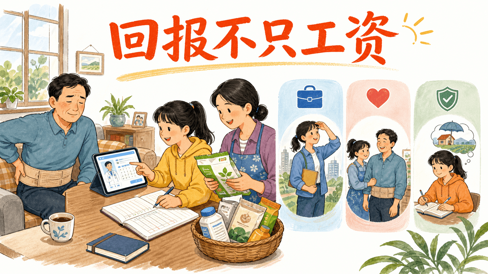 小雨通过线上挂号、记账与比较选择帮助家庭照护和决策