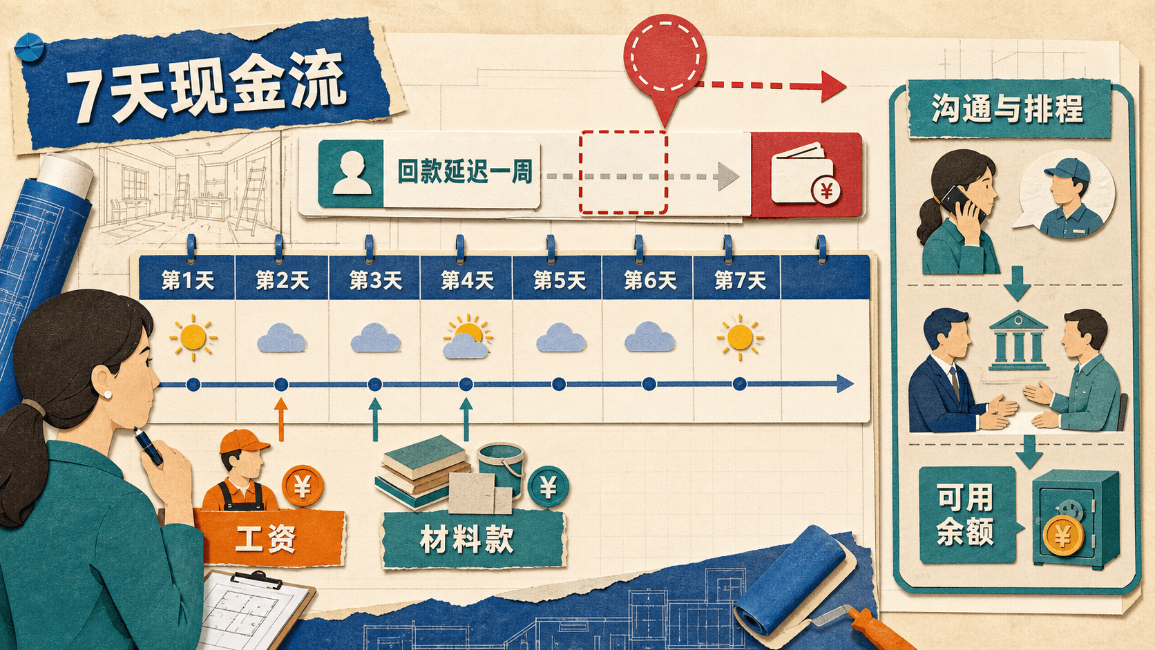 装修项目现金流排程与回款延迟应对