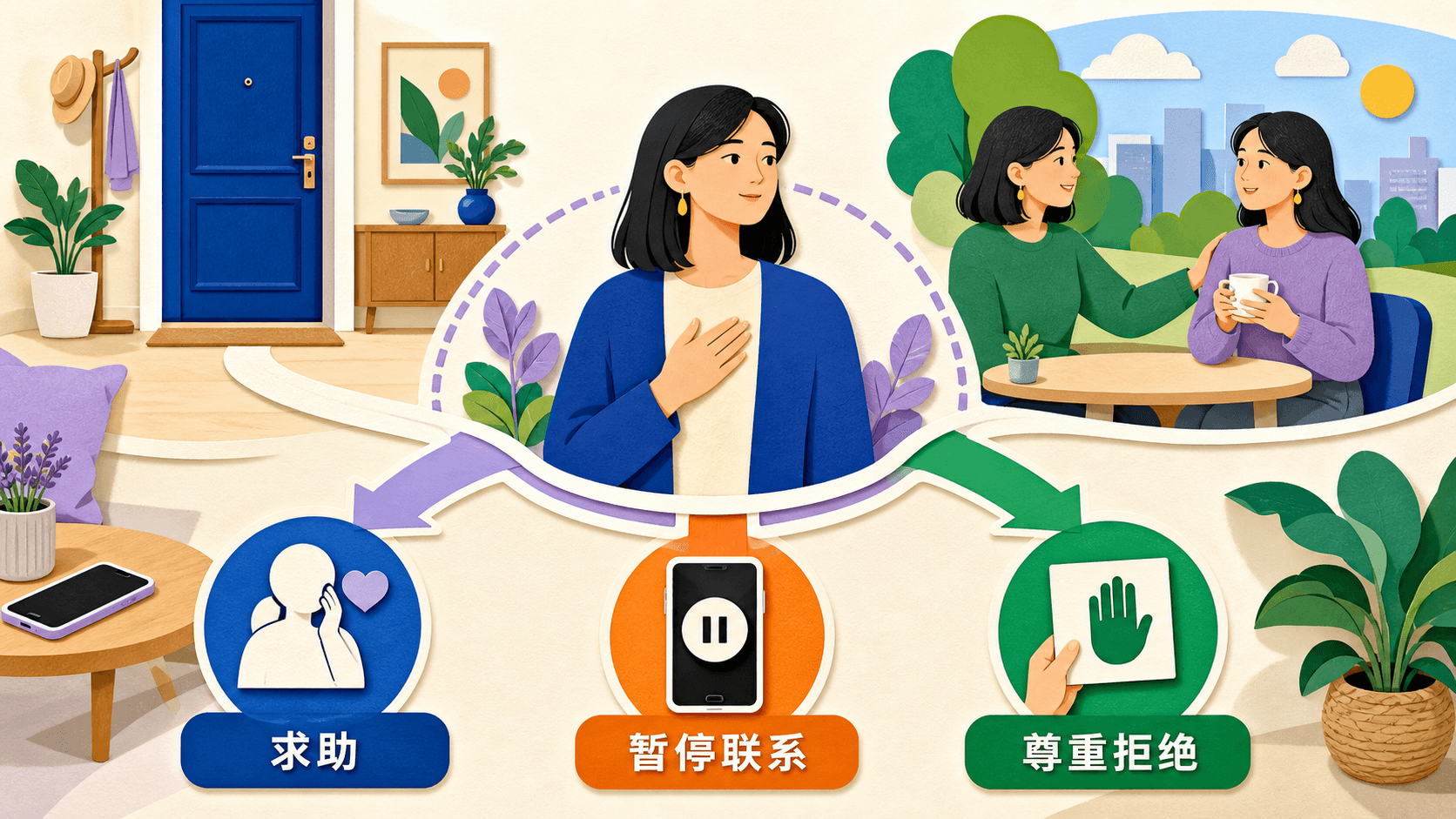 在安全边界中求助、暂停联系并尊重拒绝