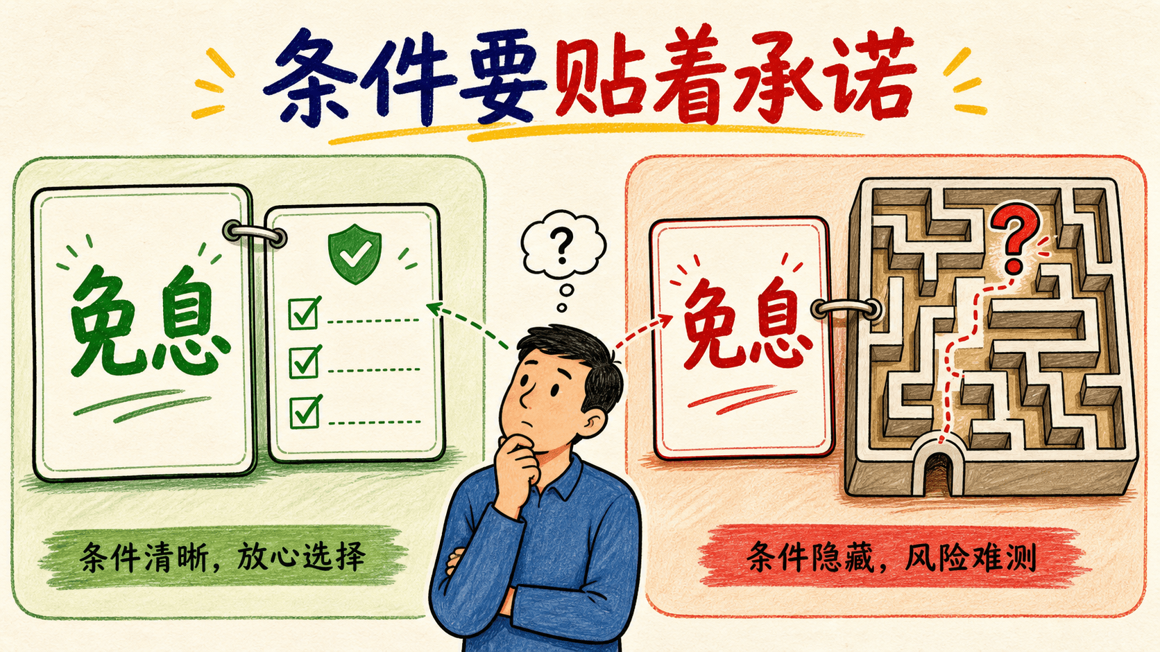 会改变承诺的条件应贴着承诺呈现