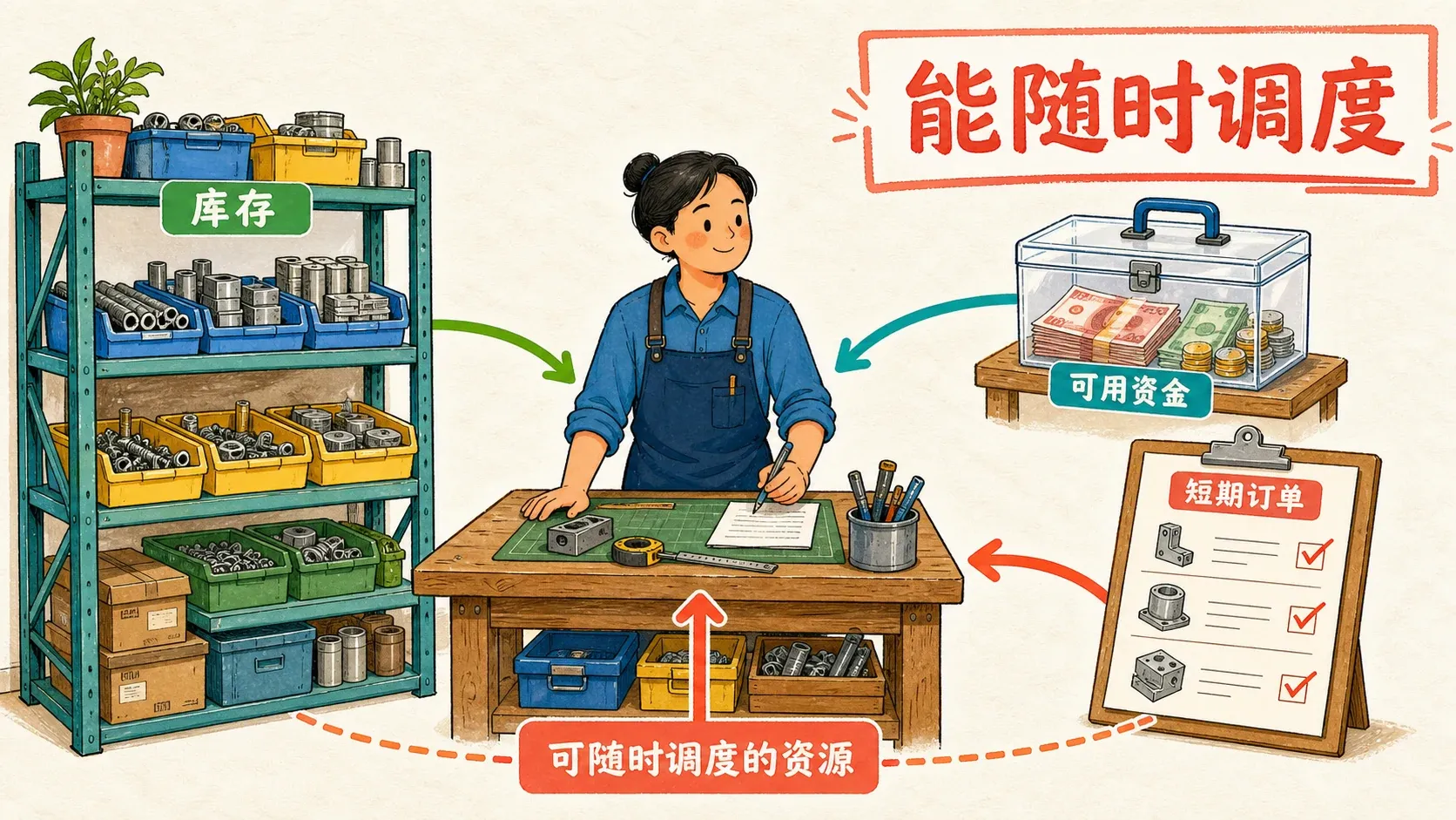 留在手里