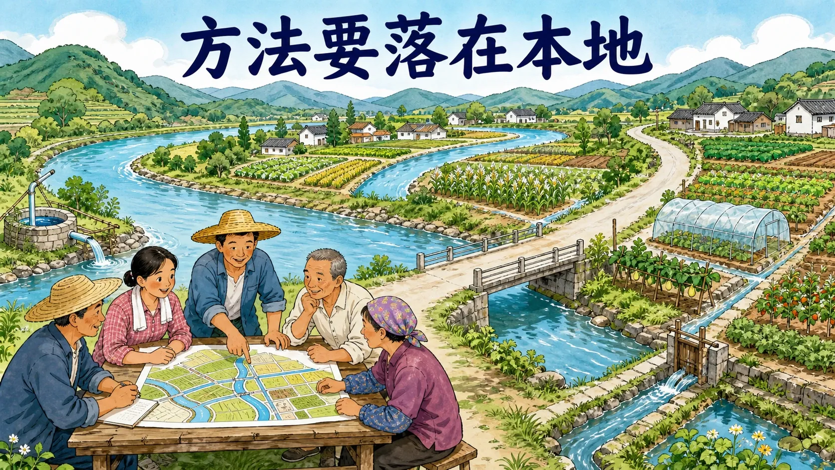 河湾农田