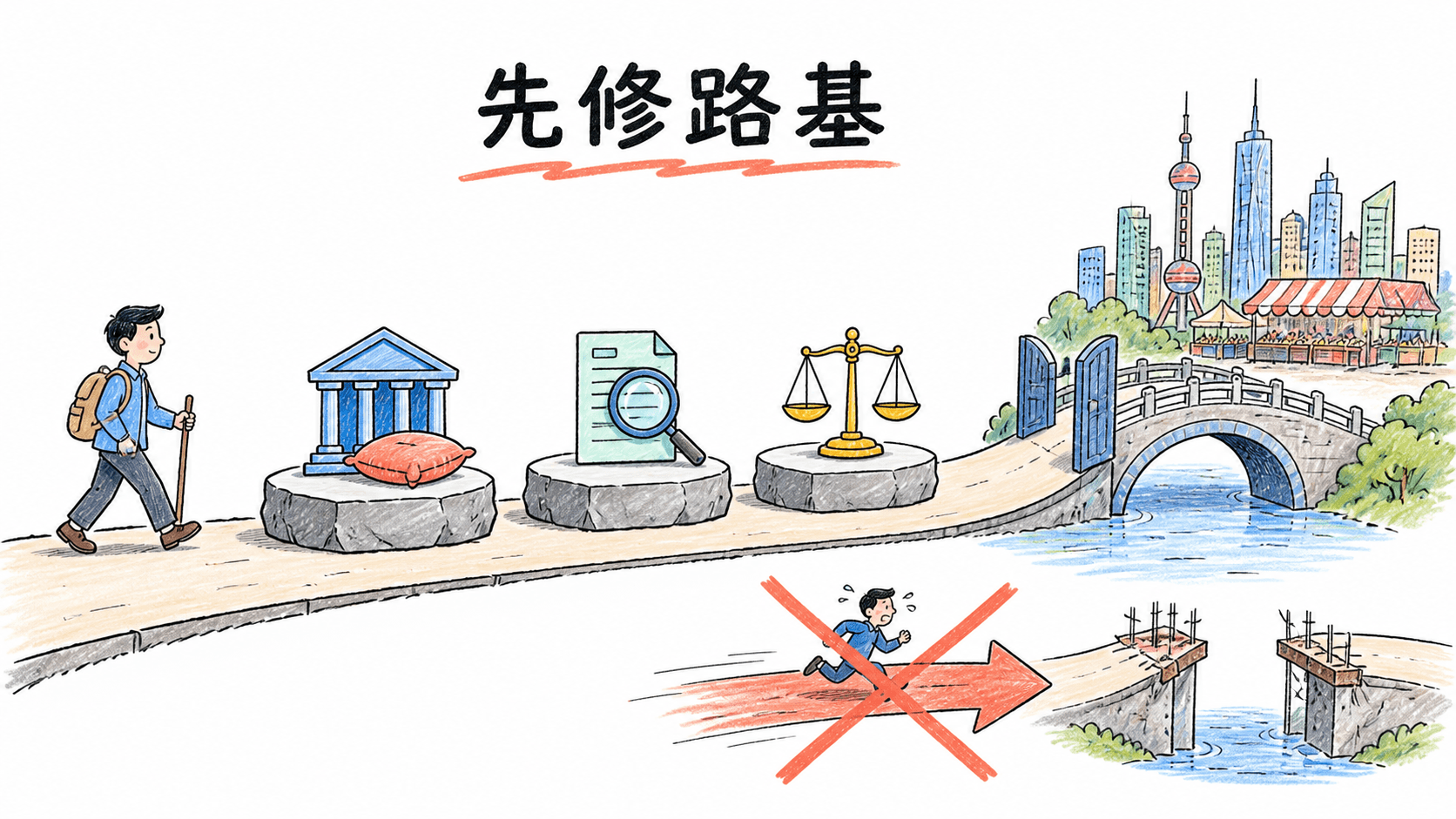金融体系改革中先建设资本缓冲、信息披露和监管,再提高价格弹性并走向市场的顺序图