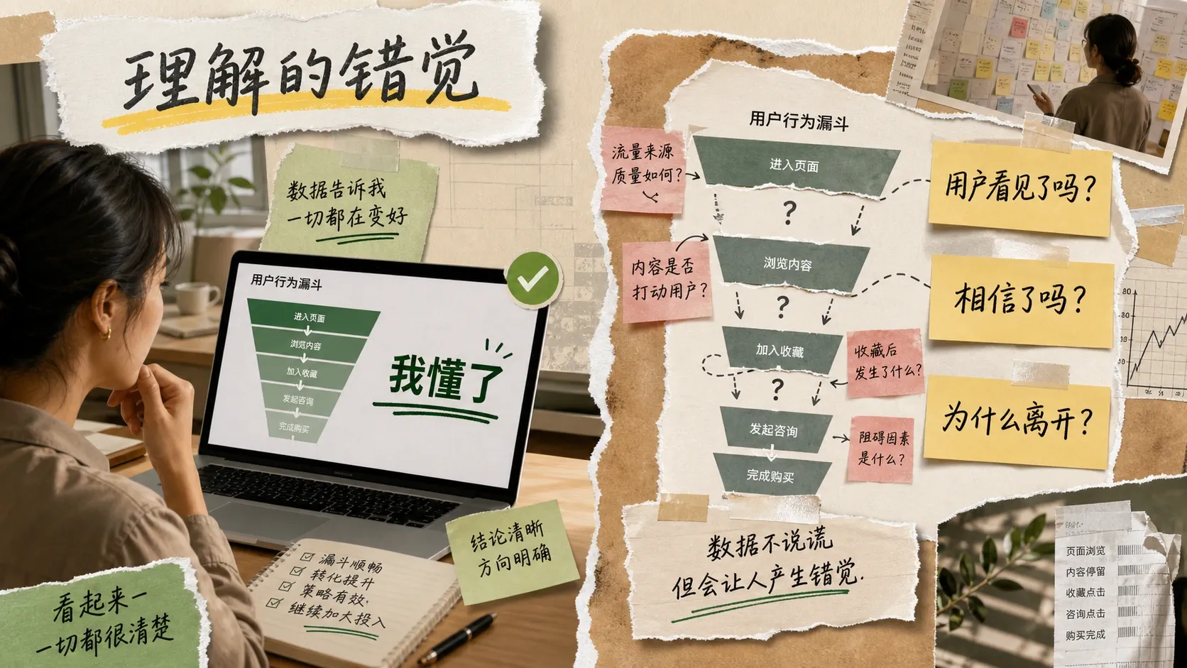 一位产品负责人面对看似完整却缺少连接的用户旅程图