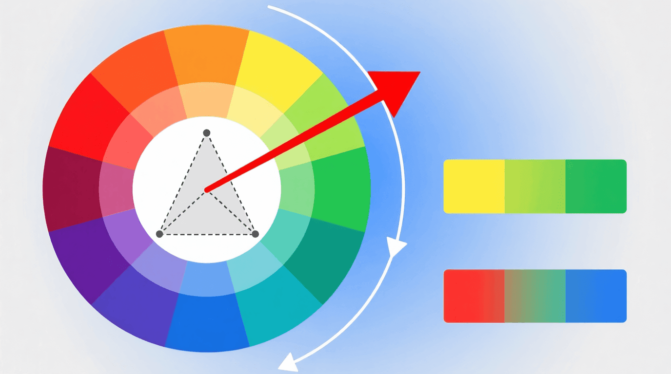 互补色、相似色、三色搭配