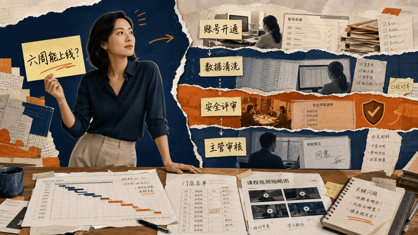 许岚在会议桌前说出六周上线日期,背景里浮现隐藏依赖