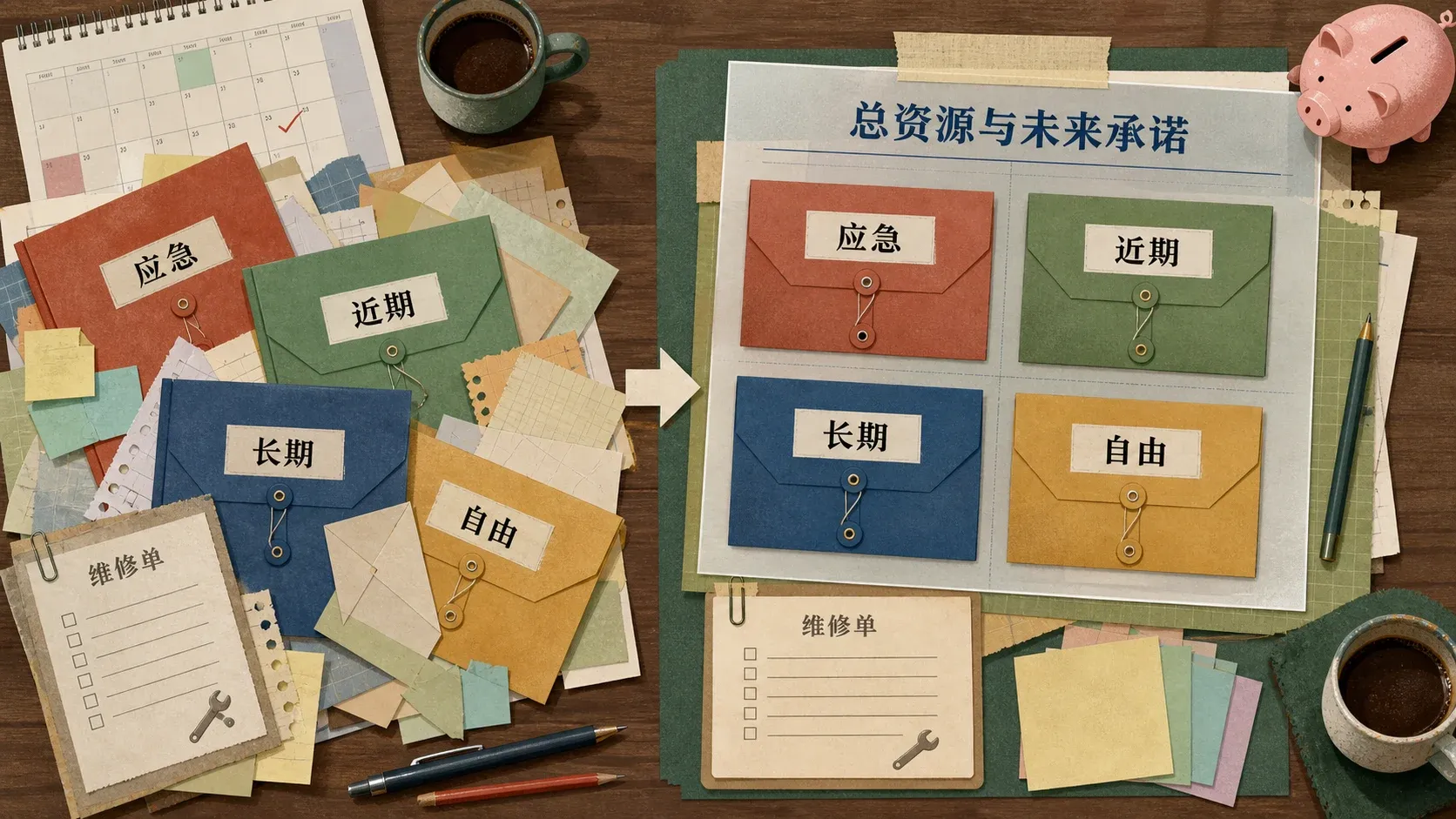 把分散账户放回整体生活地图的拼贴画面
