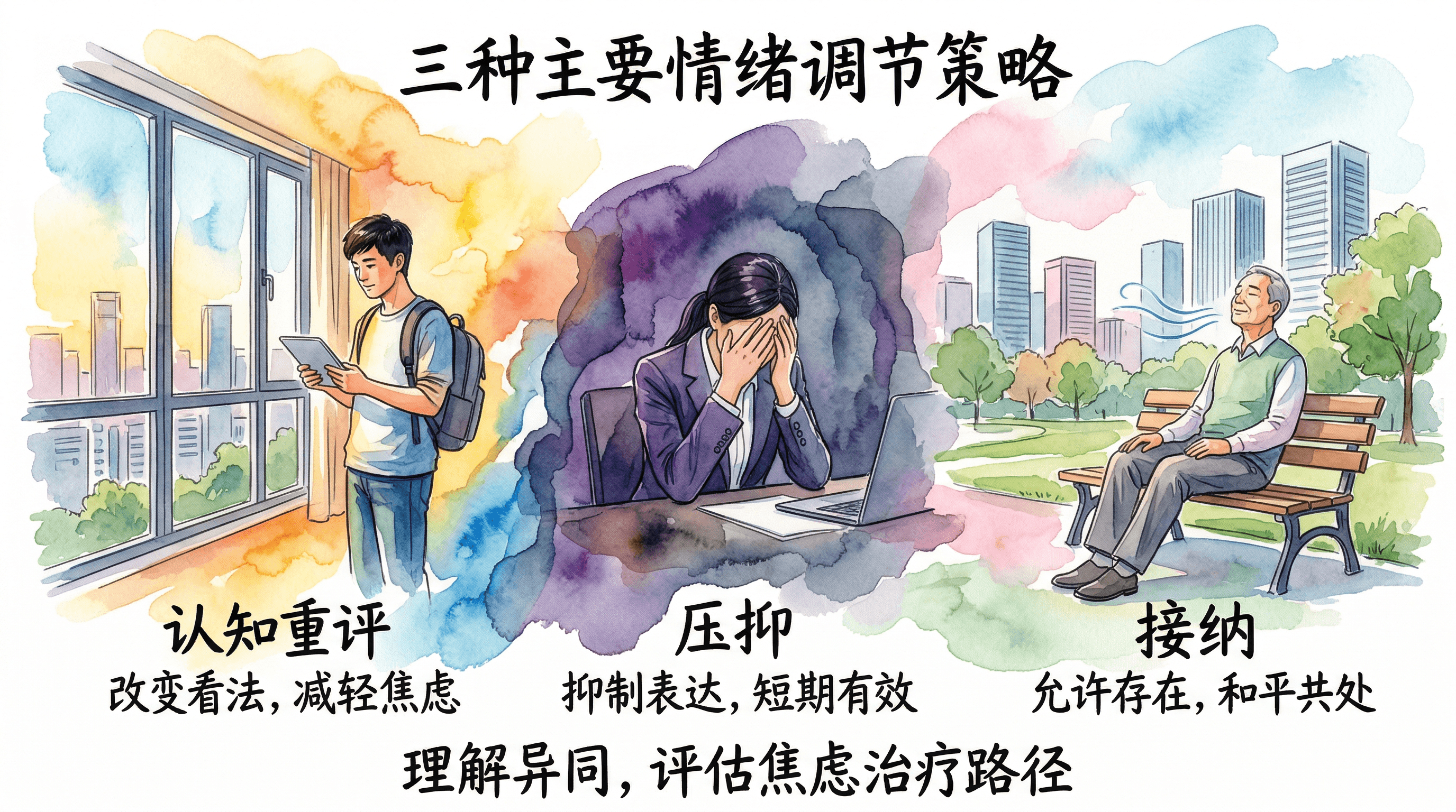 三种主要情绪调节策略