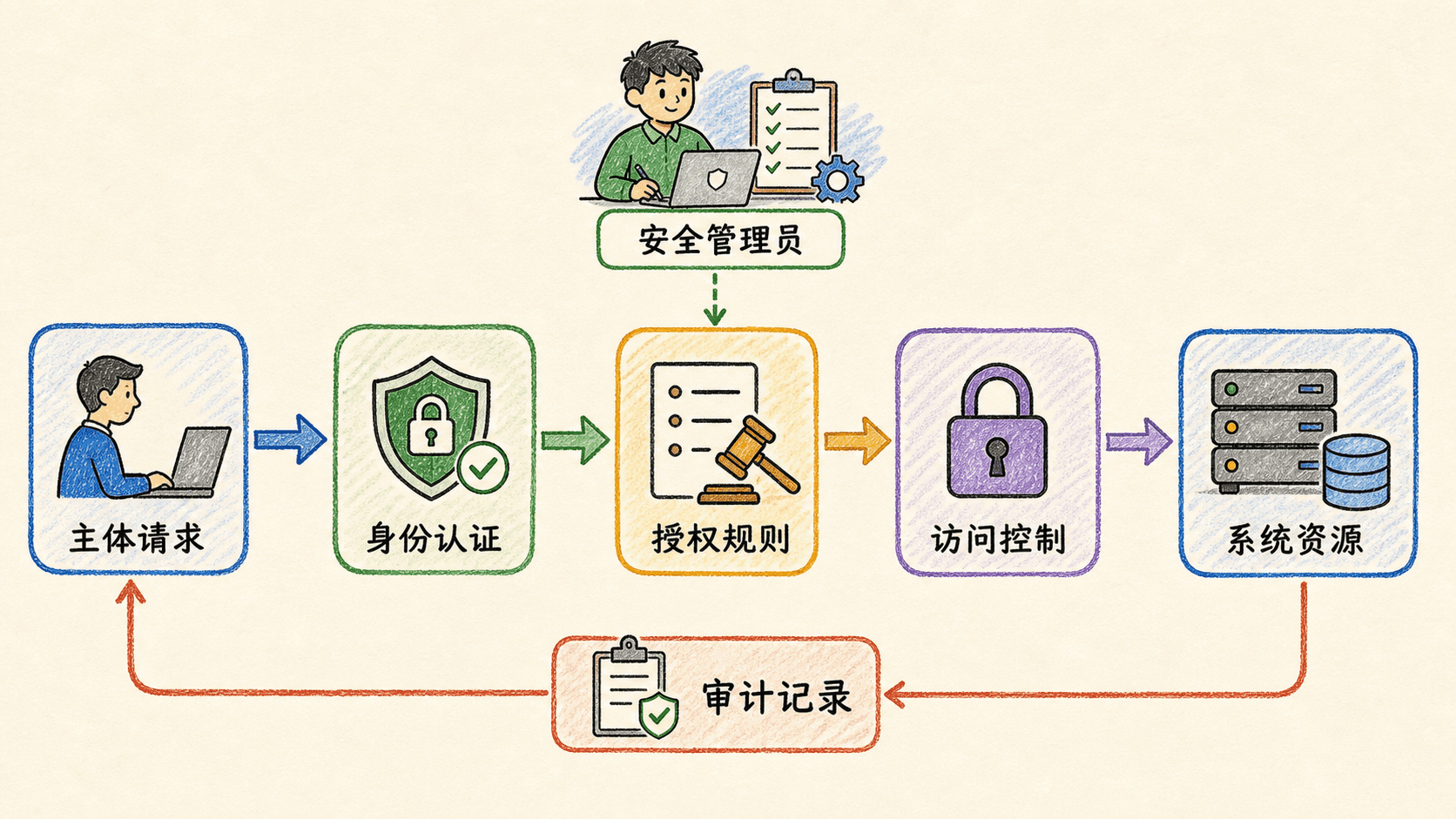 访问控制从请求、认证、授权到审计的完整决策链