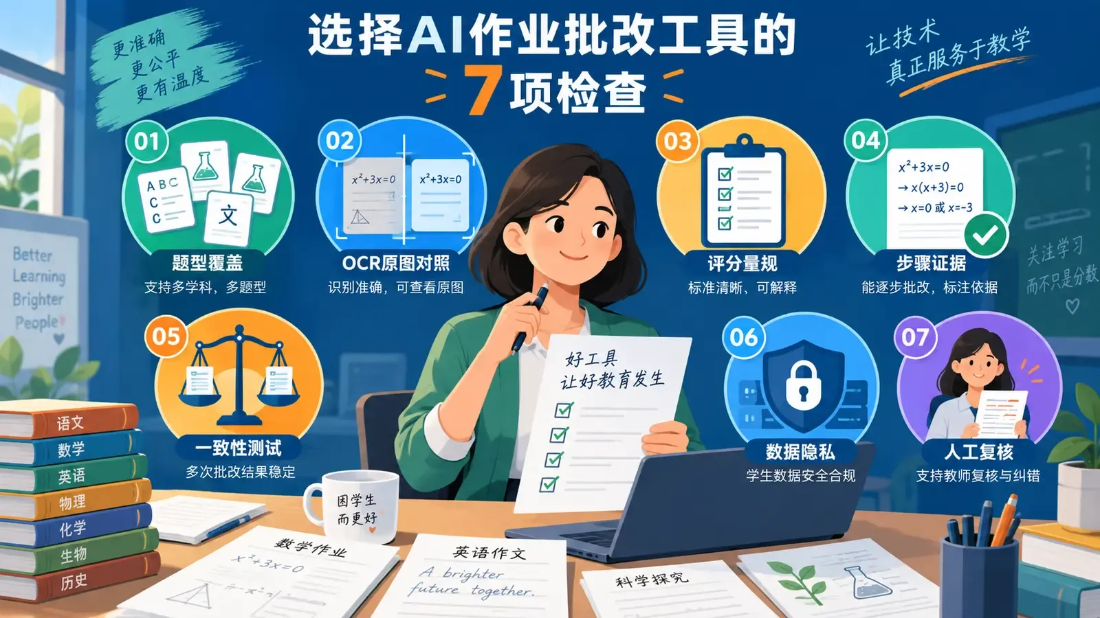 选择AI作业批改工具时的七项检查