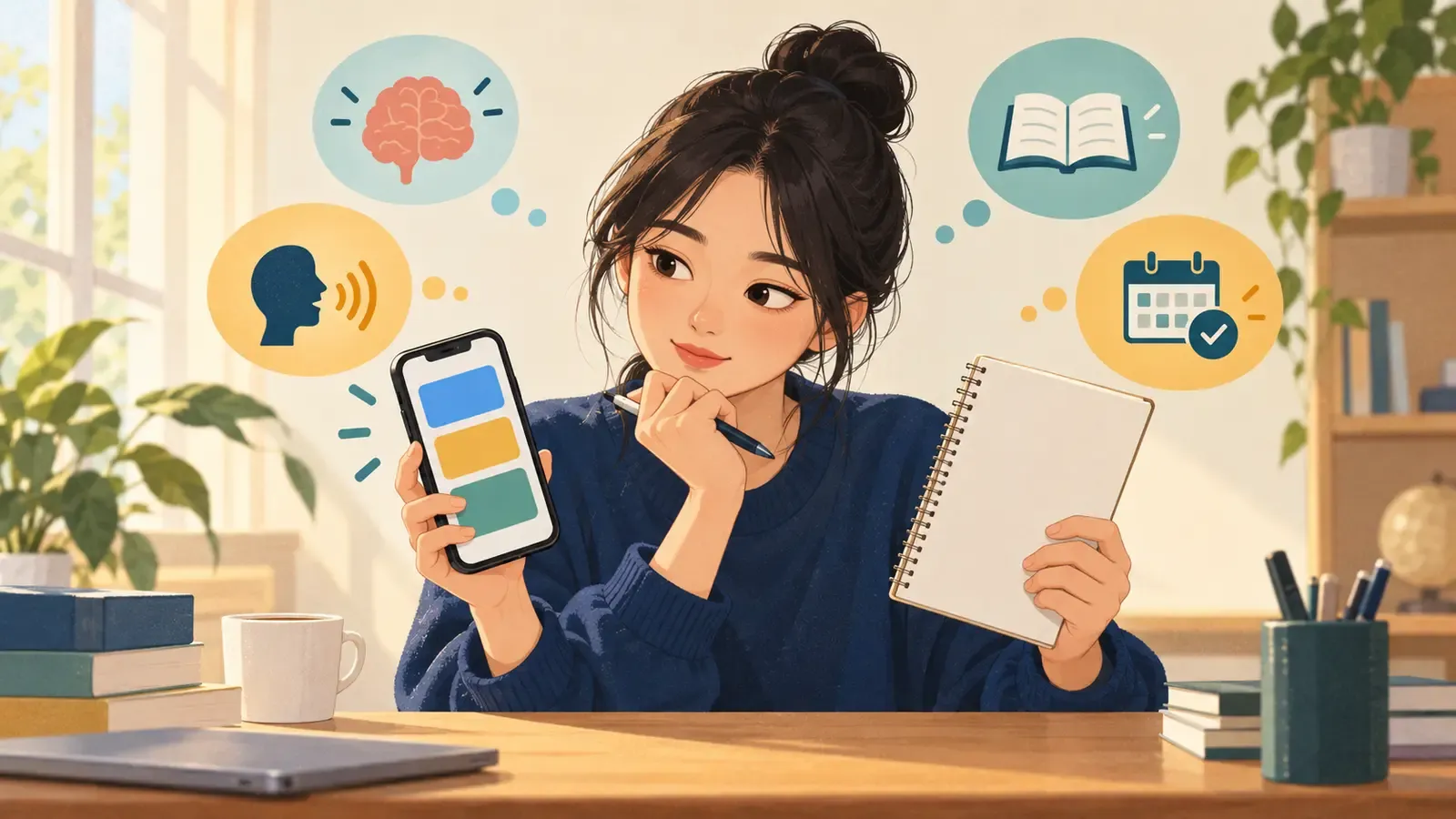 学习者比较AI背单词软件与纸笔复习方式