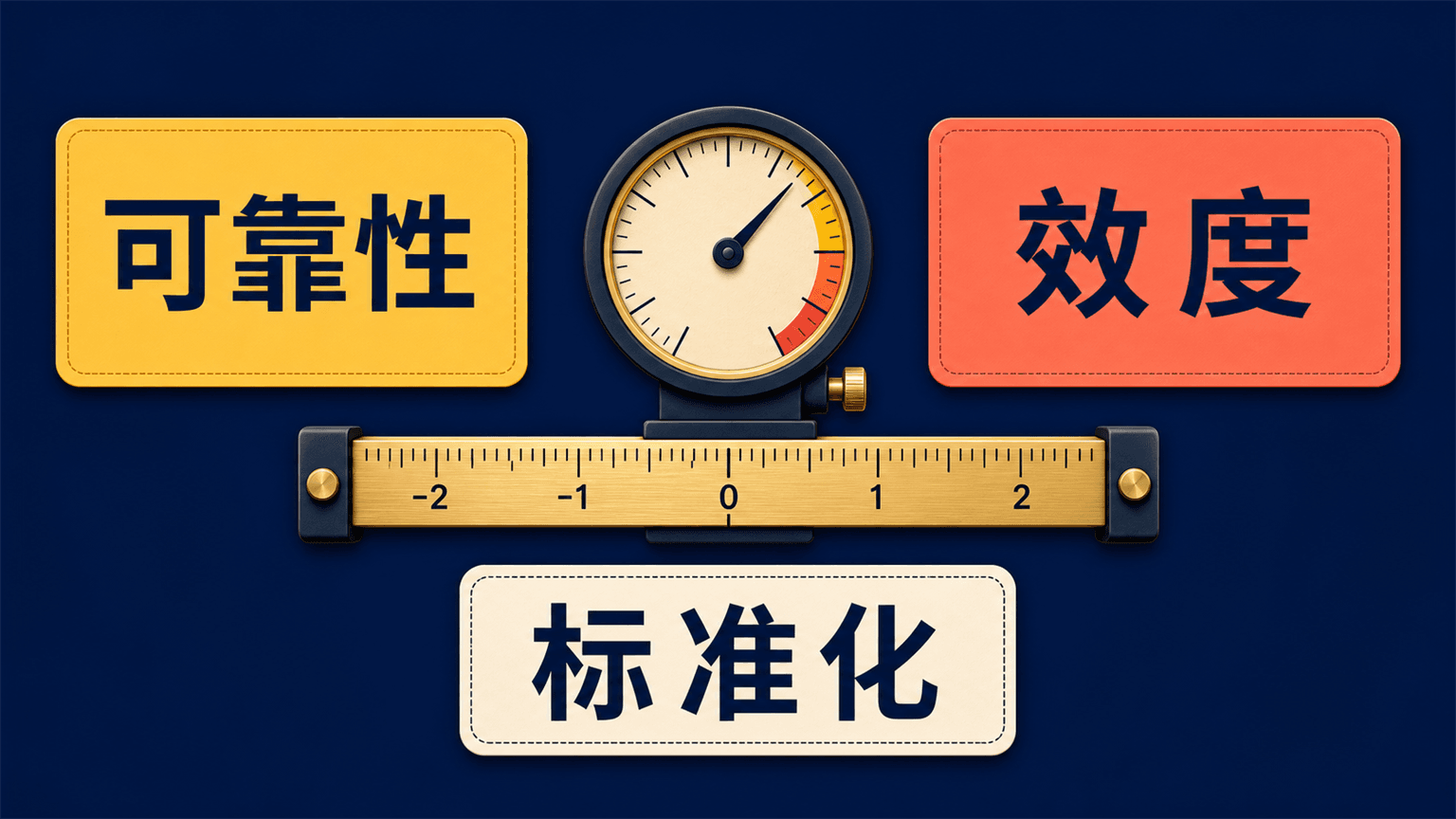 可靠性、效度与标准化的关系:可靠性要求结果稳定,效度要求测到目标,标准化要求比较条件一致