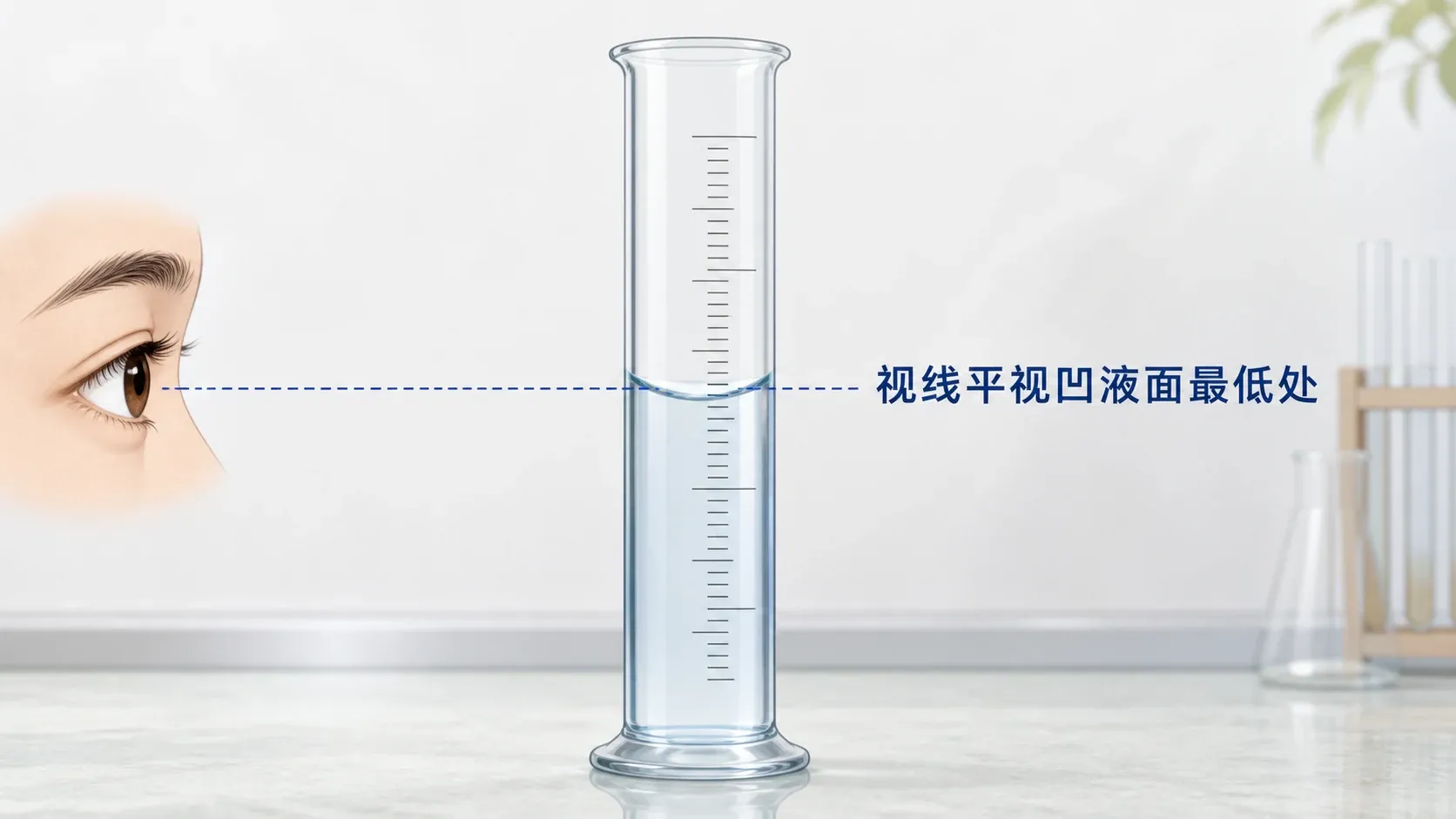 量筒凹液面最低处的平视读数