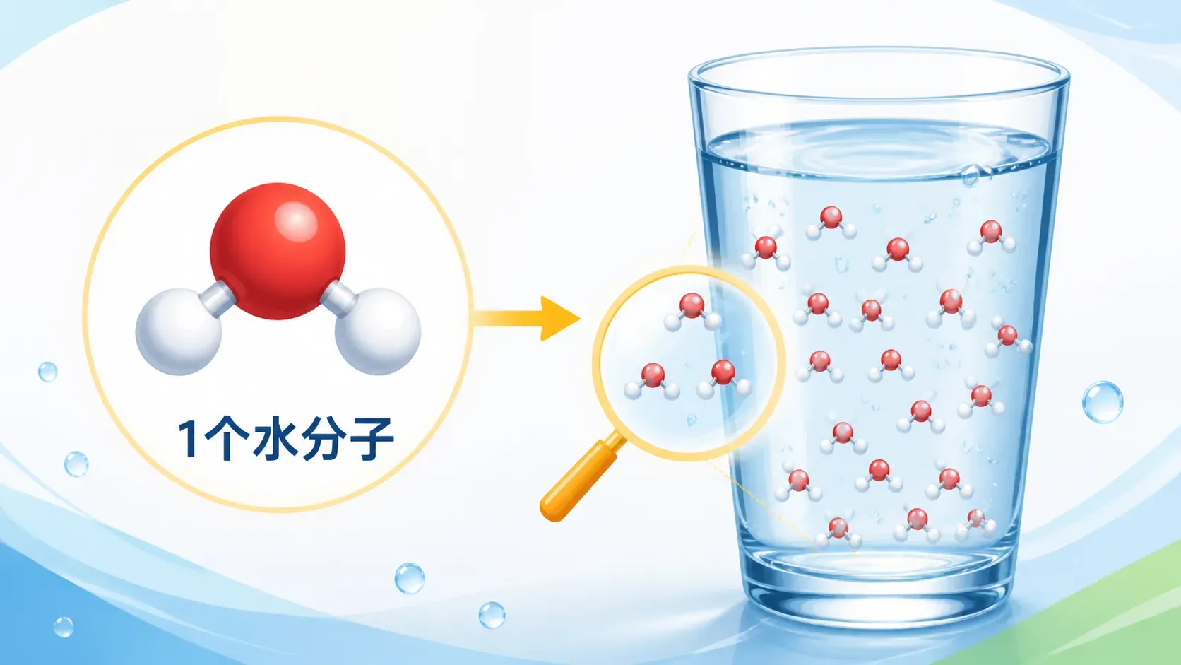 把水分子看成由氢原子和氧原子组成的配方单示意图