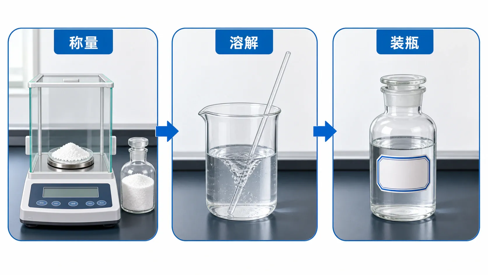 配制一定质量分数氯化钠溶液的操作流程