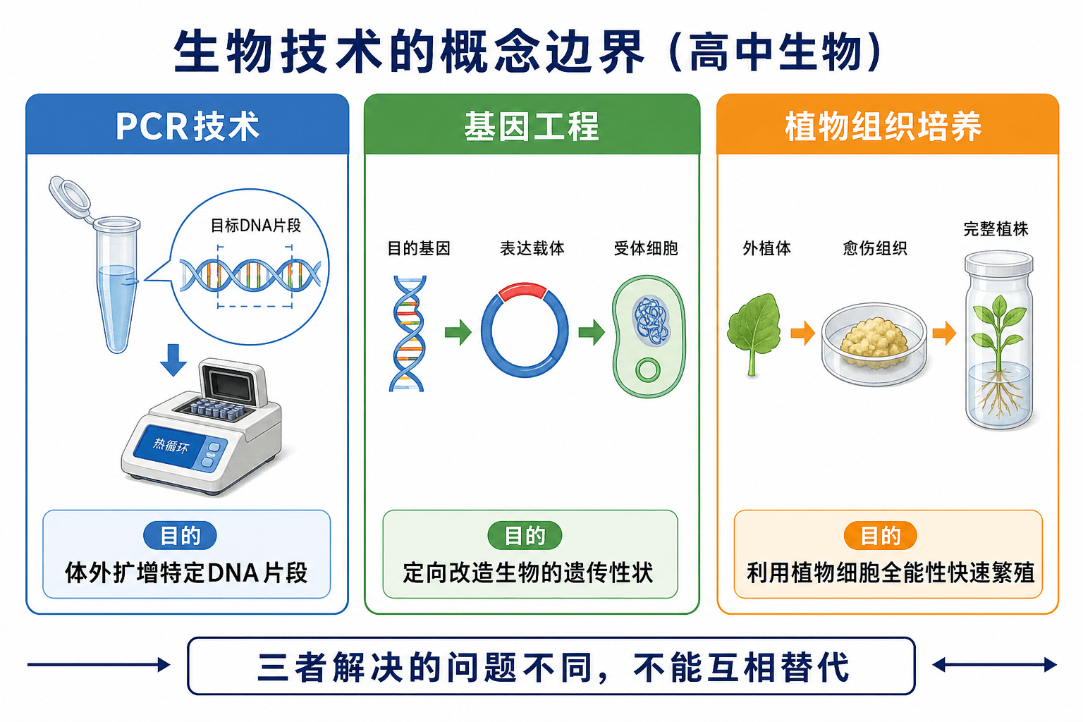高中教材中的生物技术概念边界