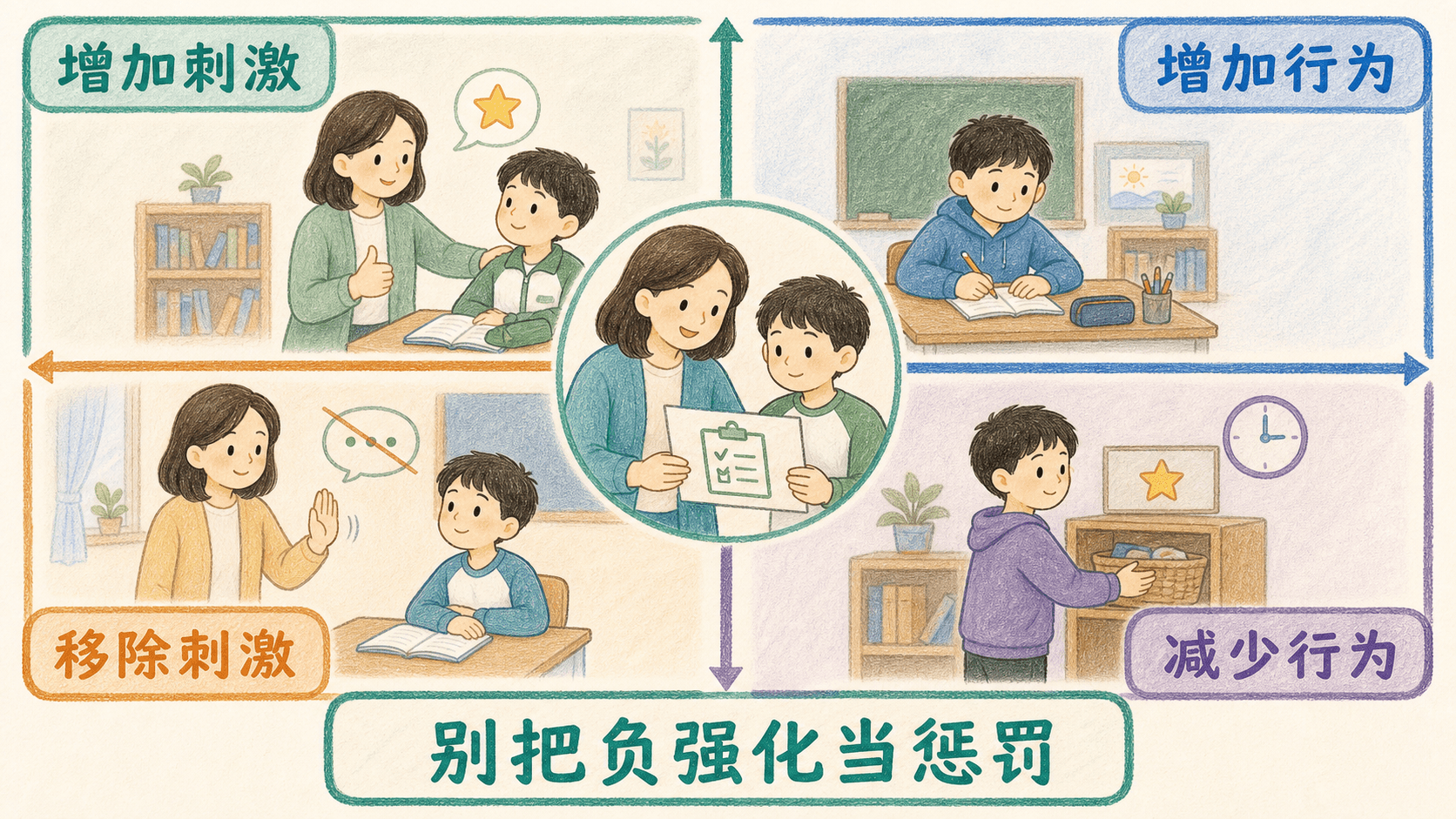 四种后果如何影响行为的方向