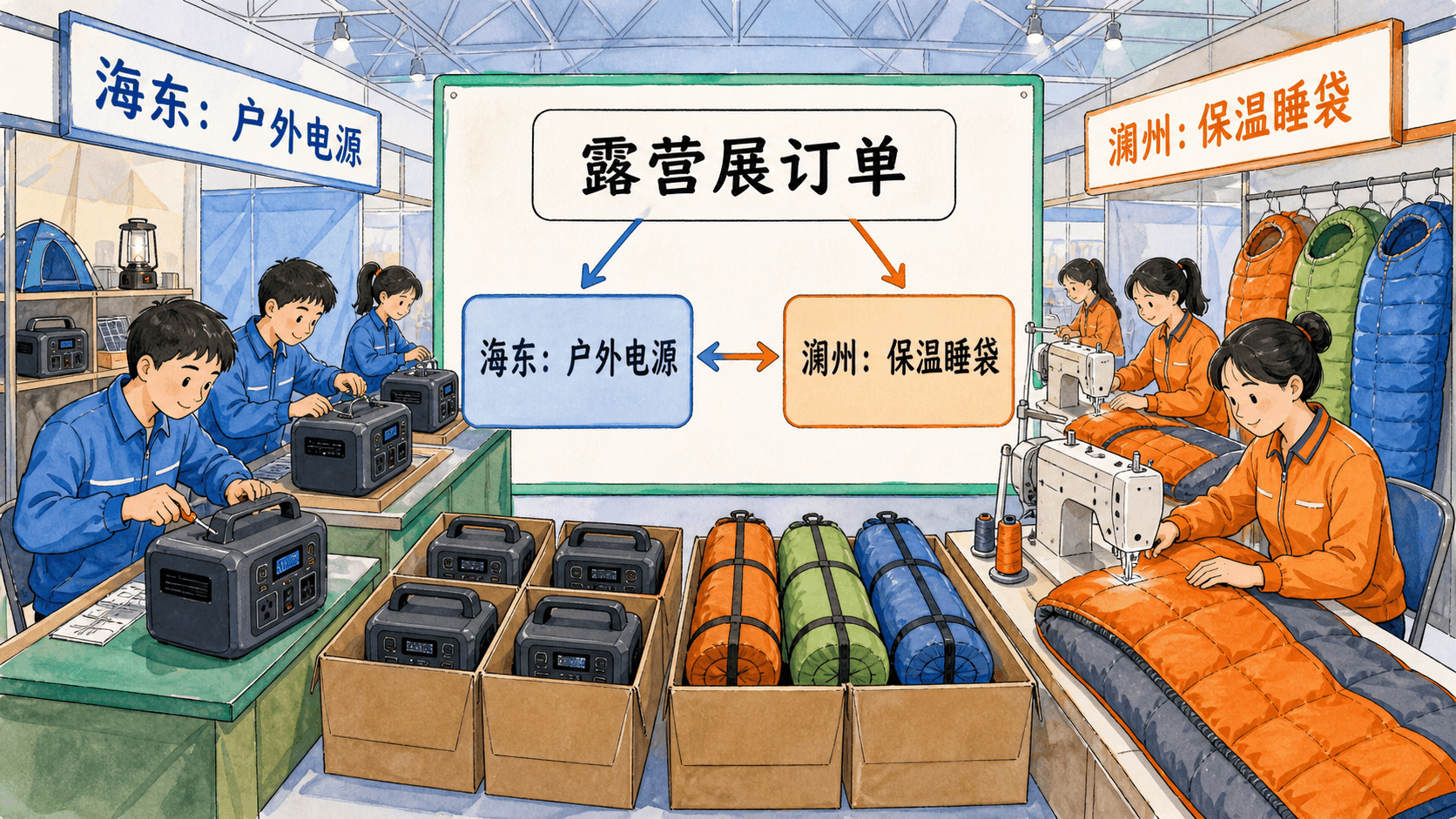 海东专注电源、澜州专注保温毯后形成的订单分工