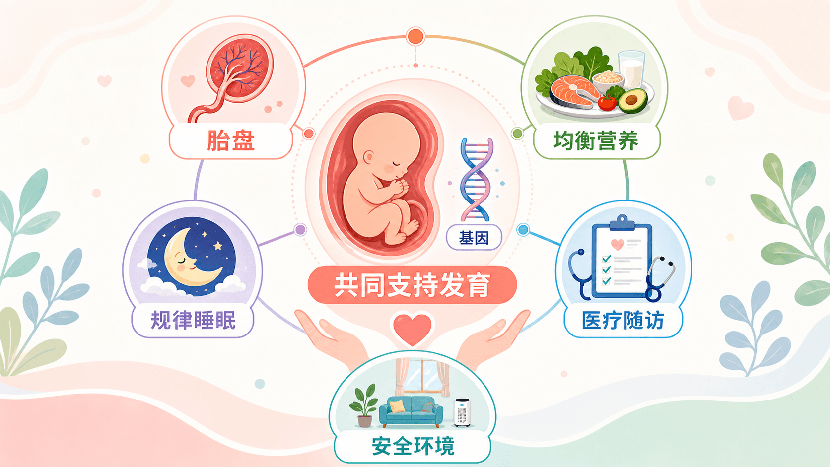 基因、胎盘、营养、睡眠与医疗随访共同构成发育支持网络