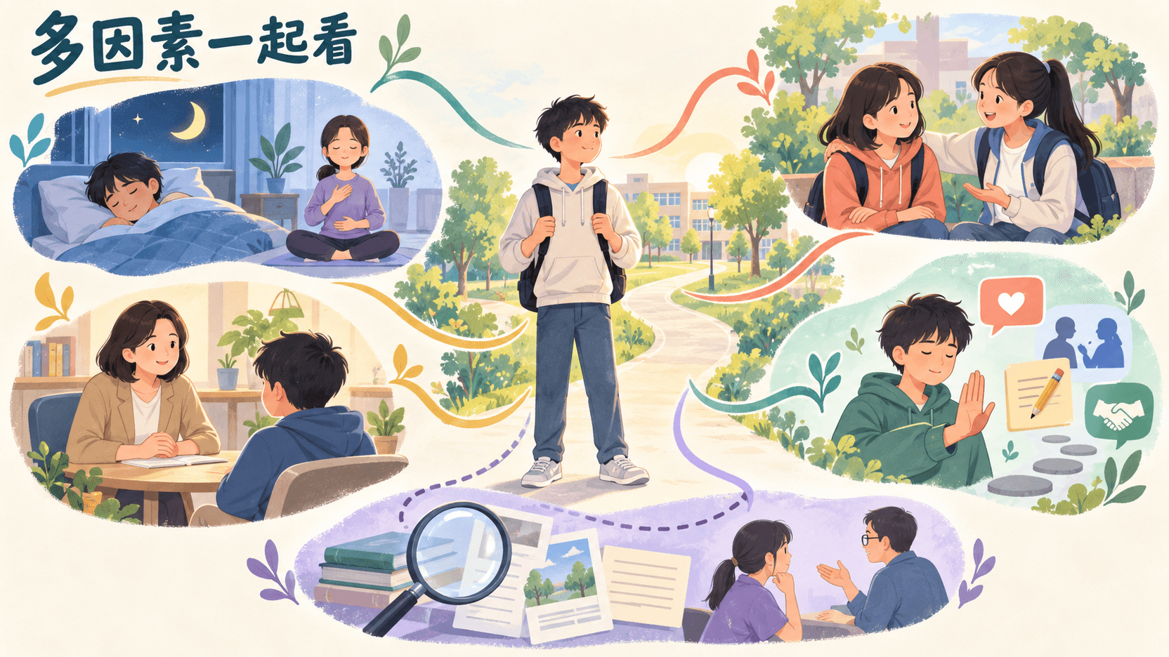 多种压力与支持因素共同影响一名学生的当下选择