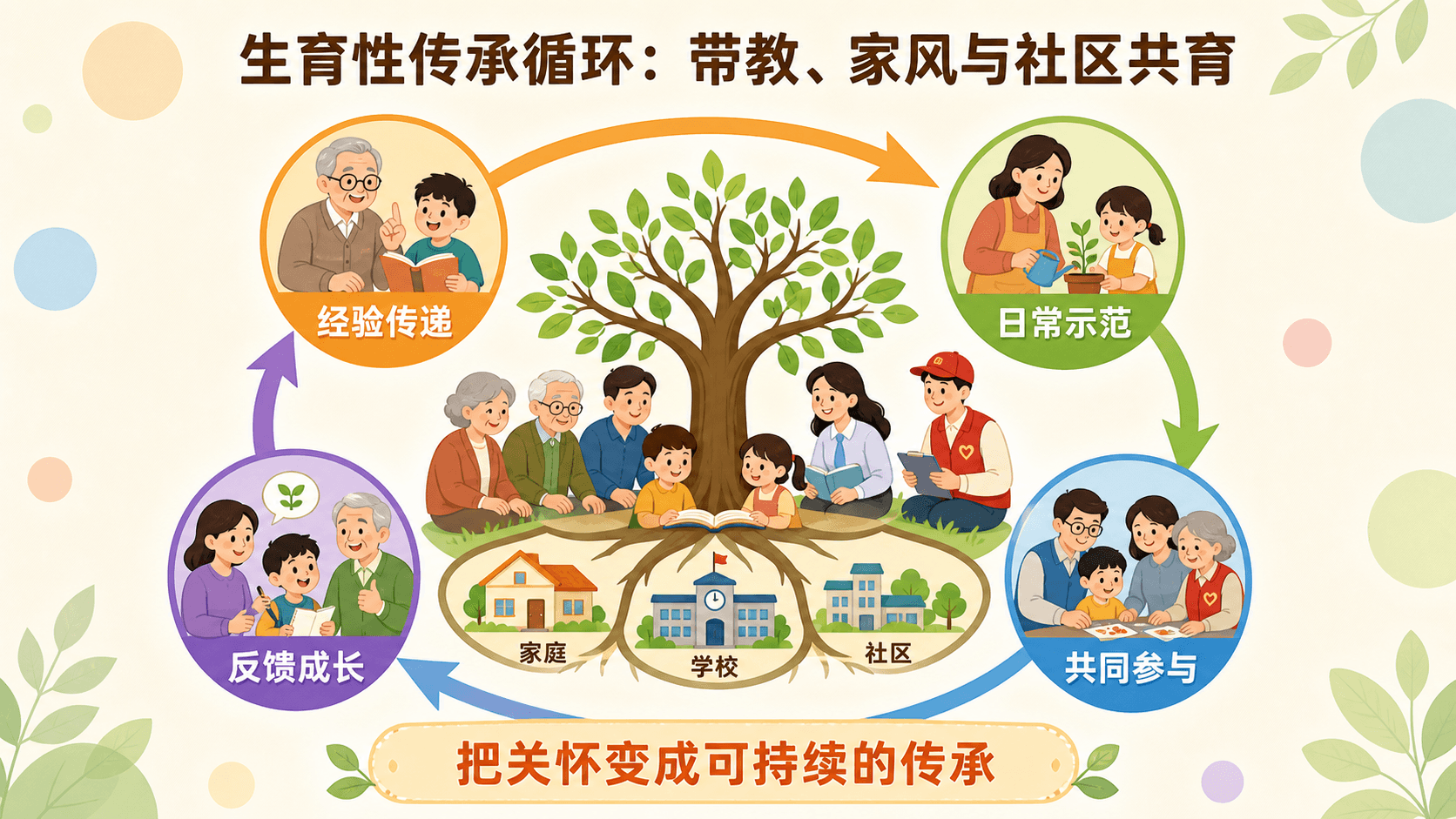 生育性传承循环:带教、家风与社区共育