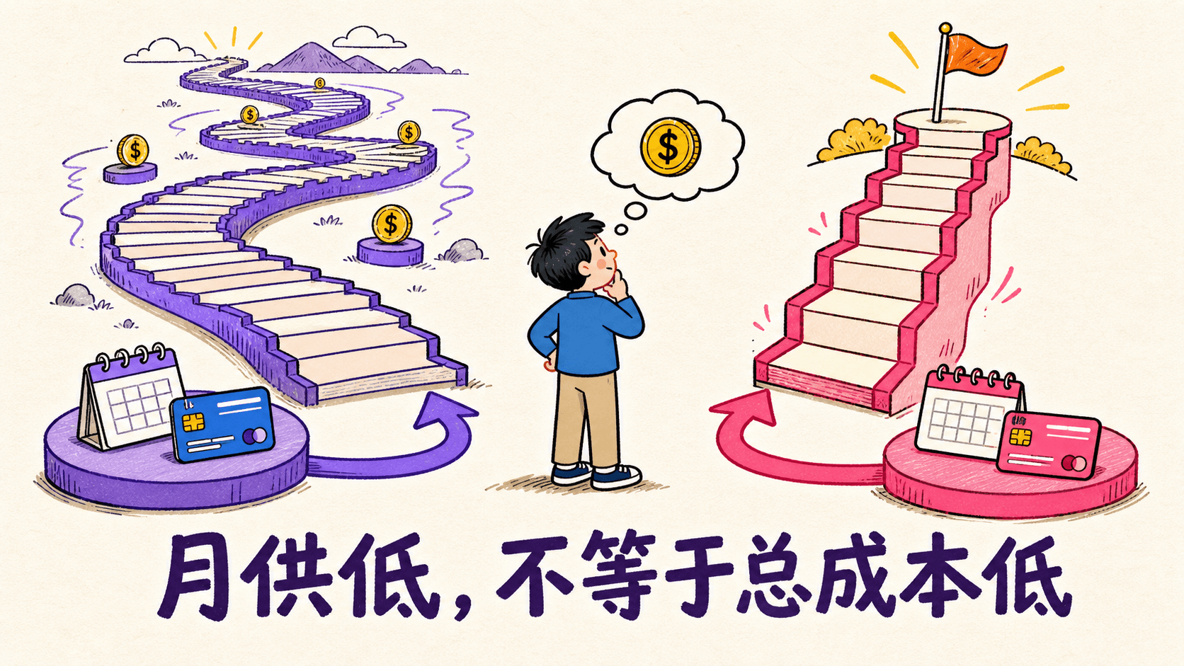 月供较低却通向更长还款道路的阶梯