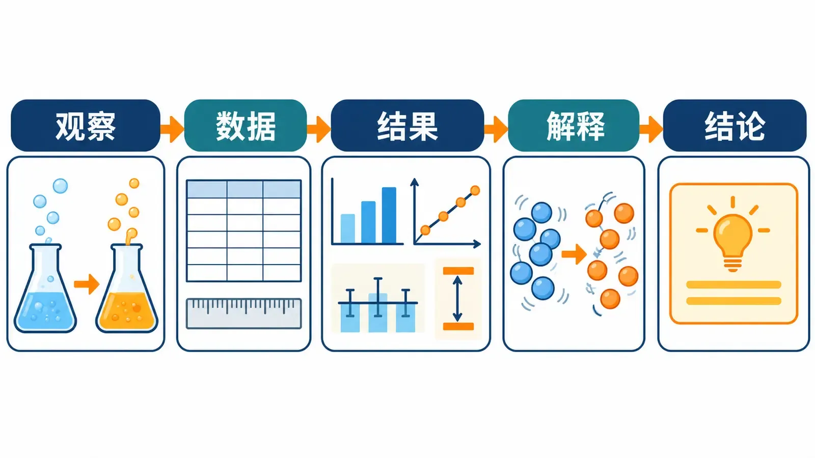化学实验从观察到结论的证据层次图