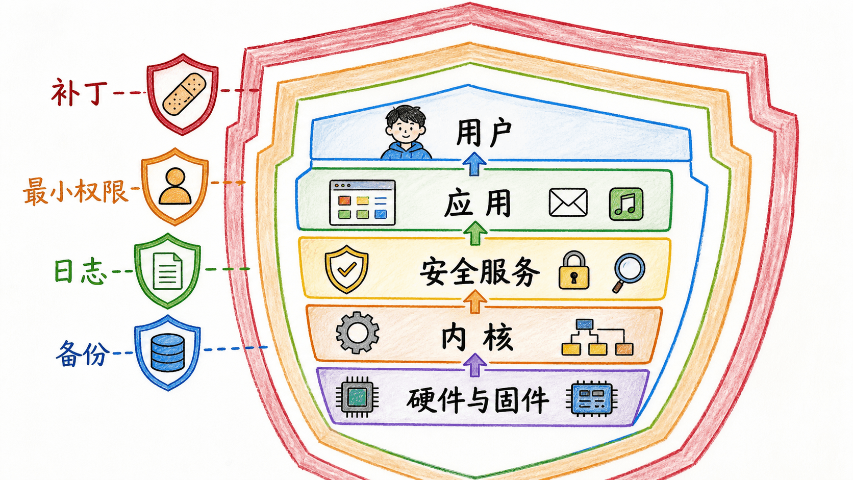 操作系统从硬件到用户的纵深防御