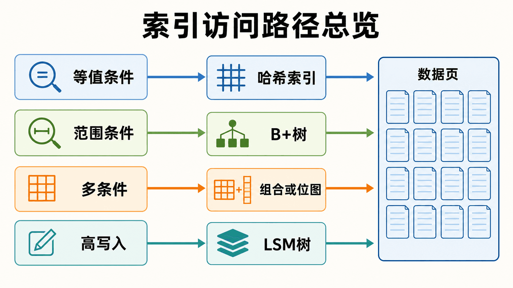 索引体系从查询条件到记录页的整体地图