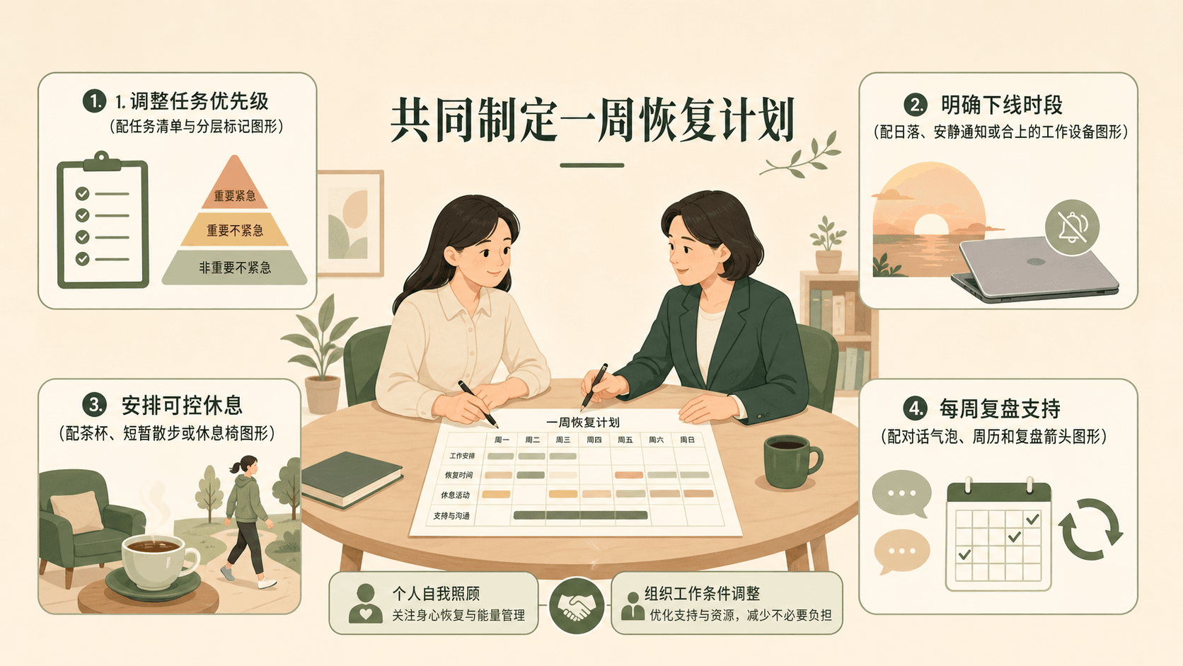 林澈的一周恢复计划:任务重排、下线边界、可控休息和支持复盘
