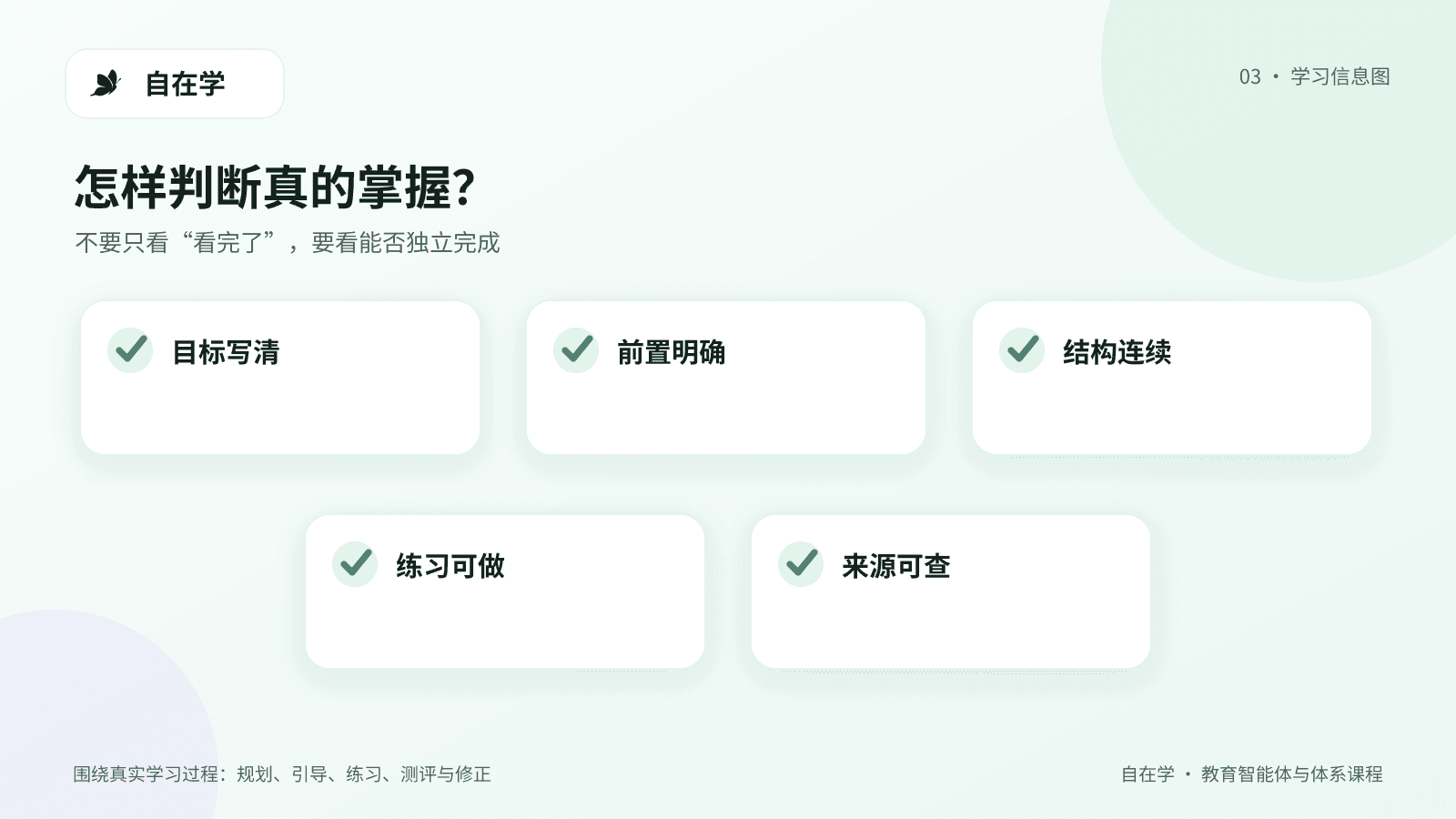 免费课程质量判断清单