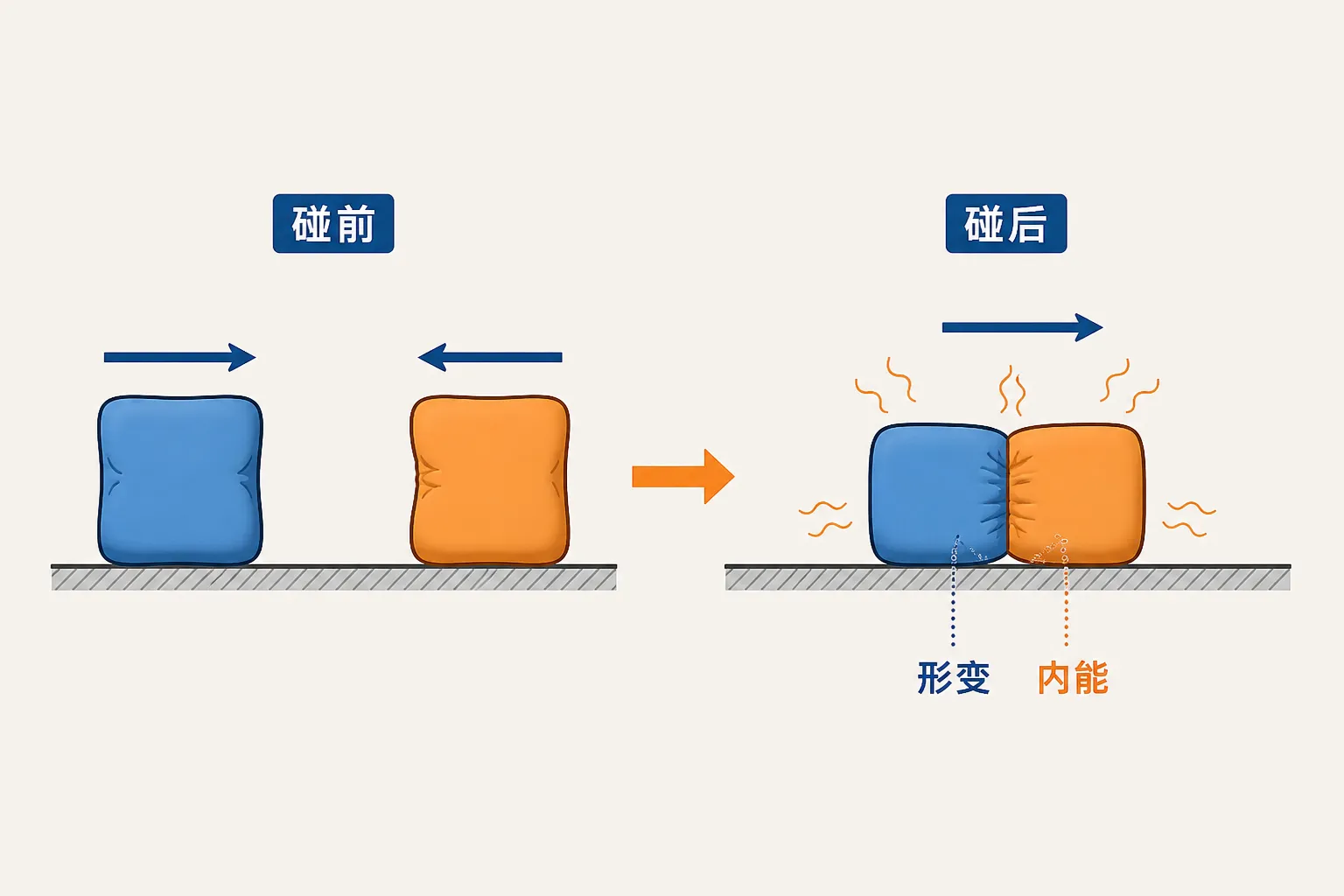 完全非弹性碰撞的共速与能量转化