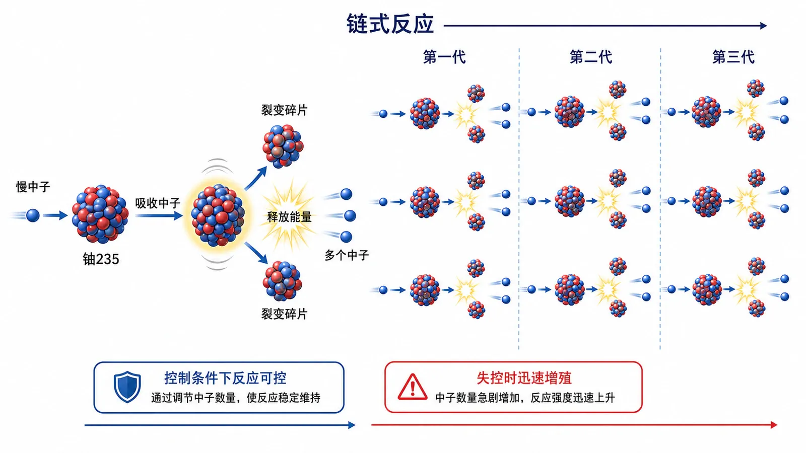 铀235裂变与链式反应