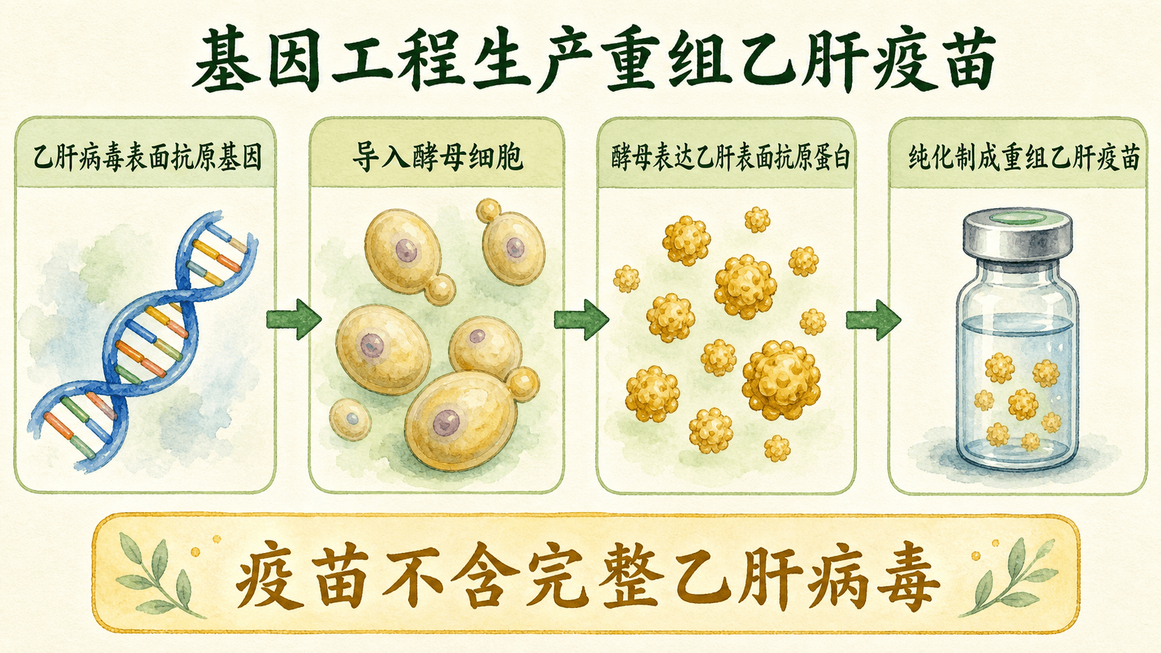 乙肝表面抗原基因在酵母细胞中表达并制备疫苗的示意图