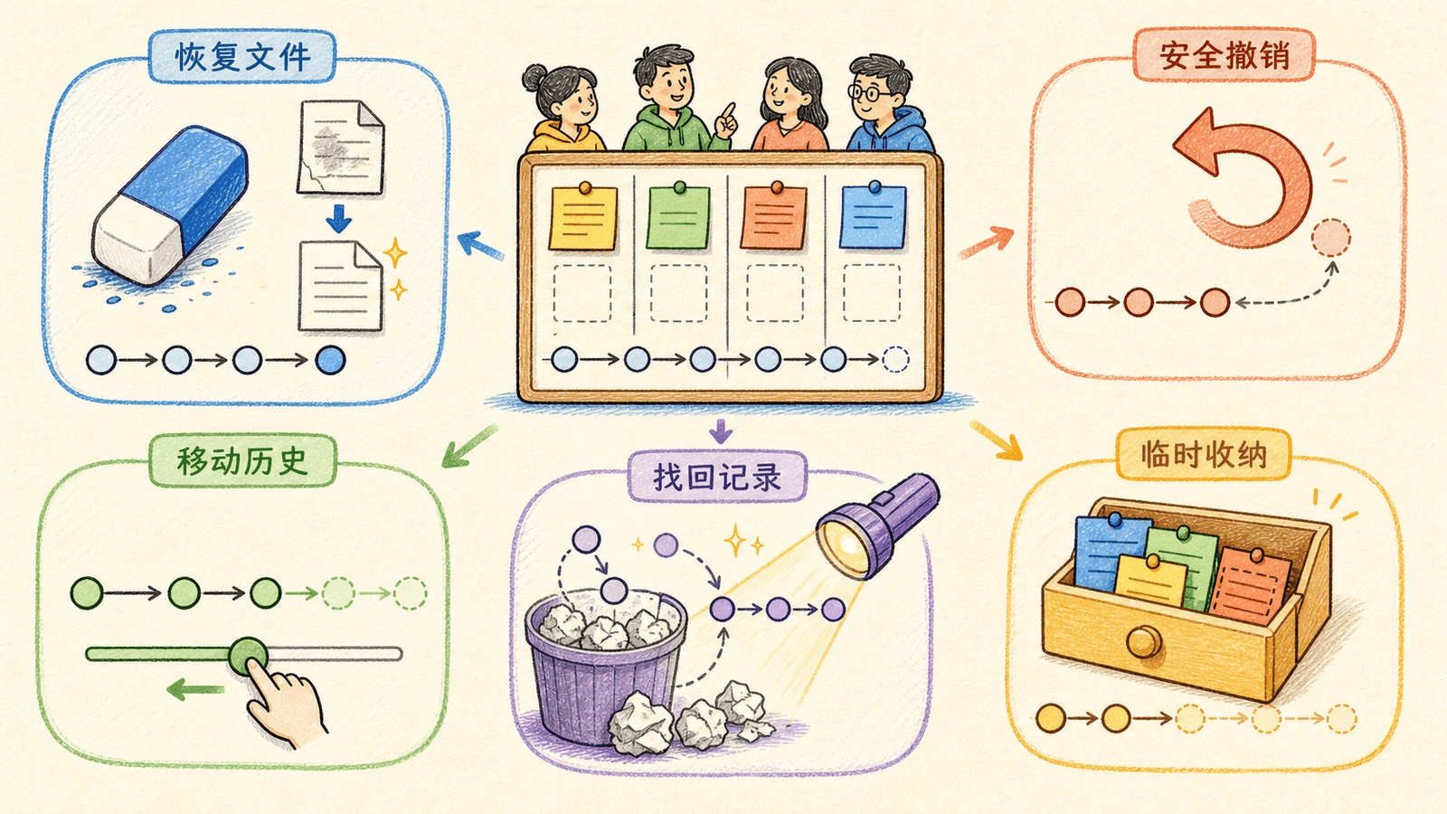 Git 撤销与恢复决策图