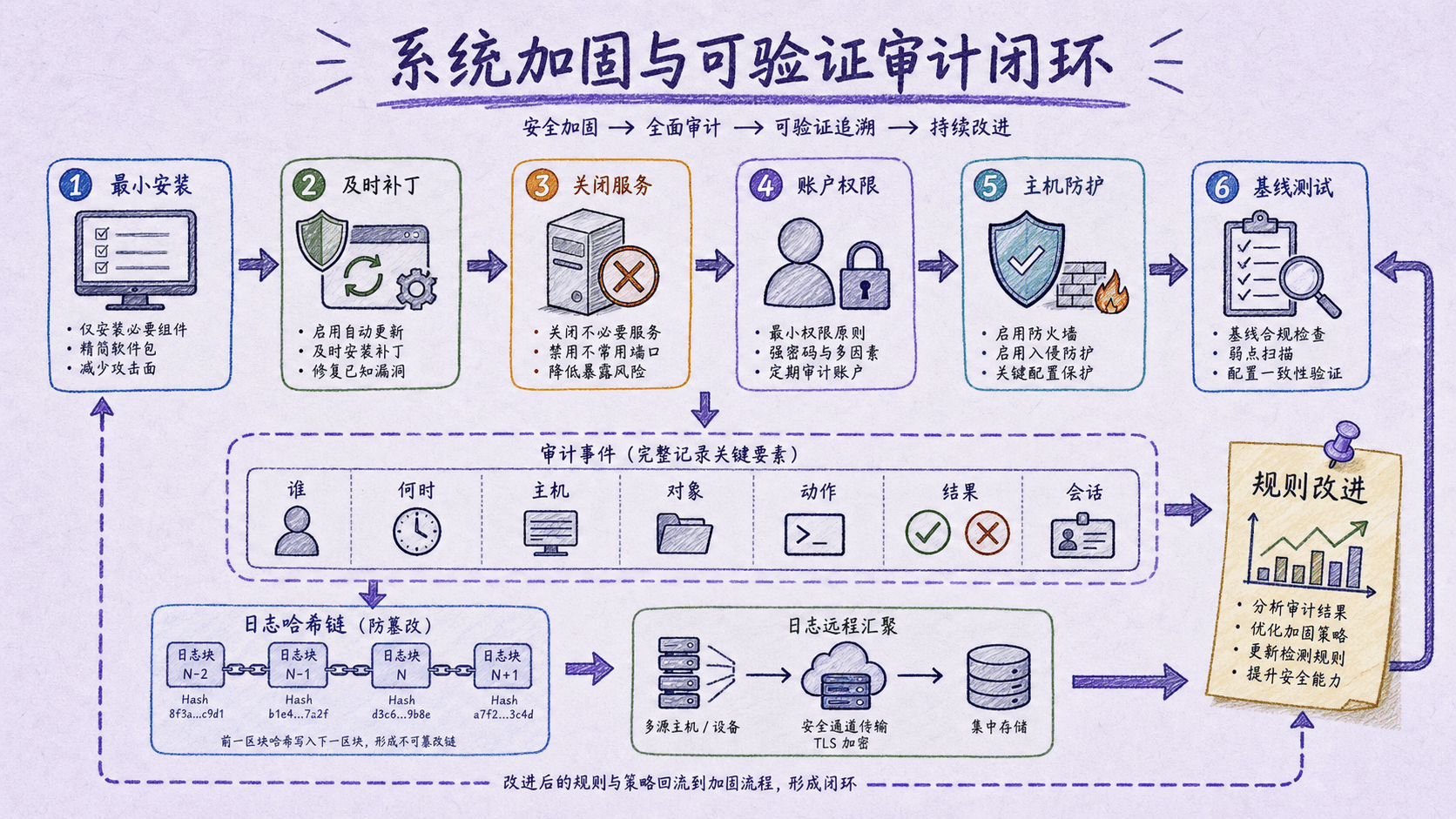 系统加固与可验证审计闭环