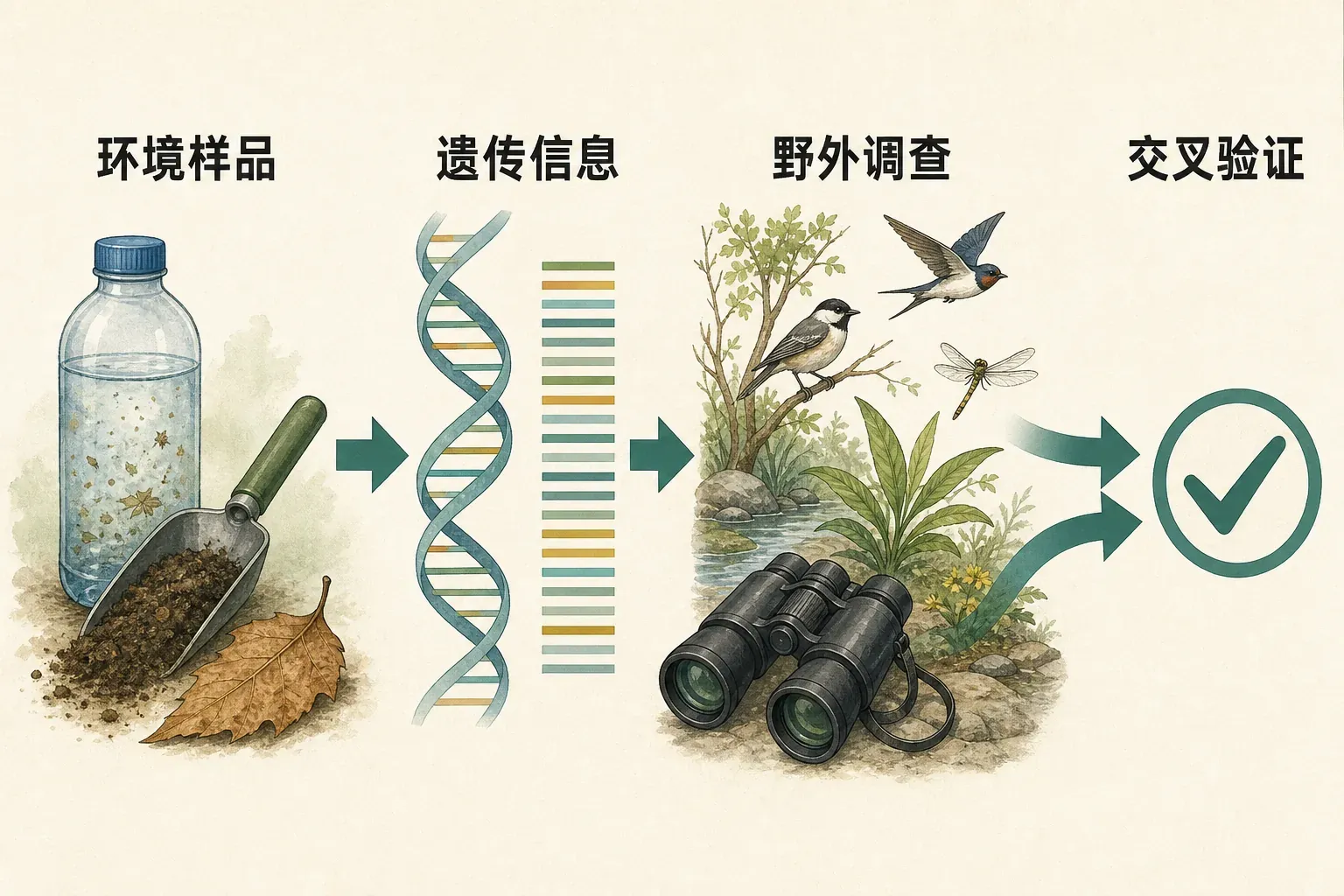 分子生态监测:样品、DNA 信息与生态结论之间需要多重验证