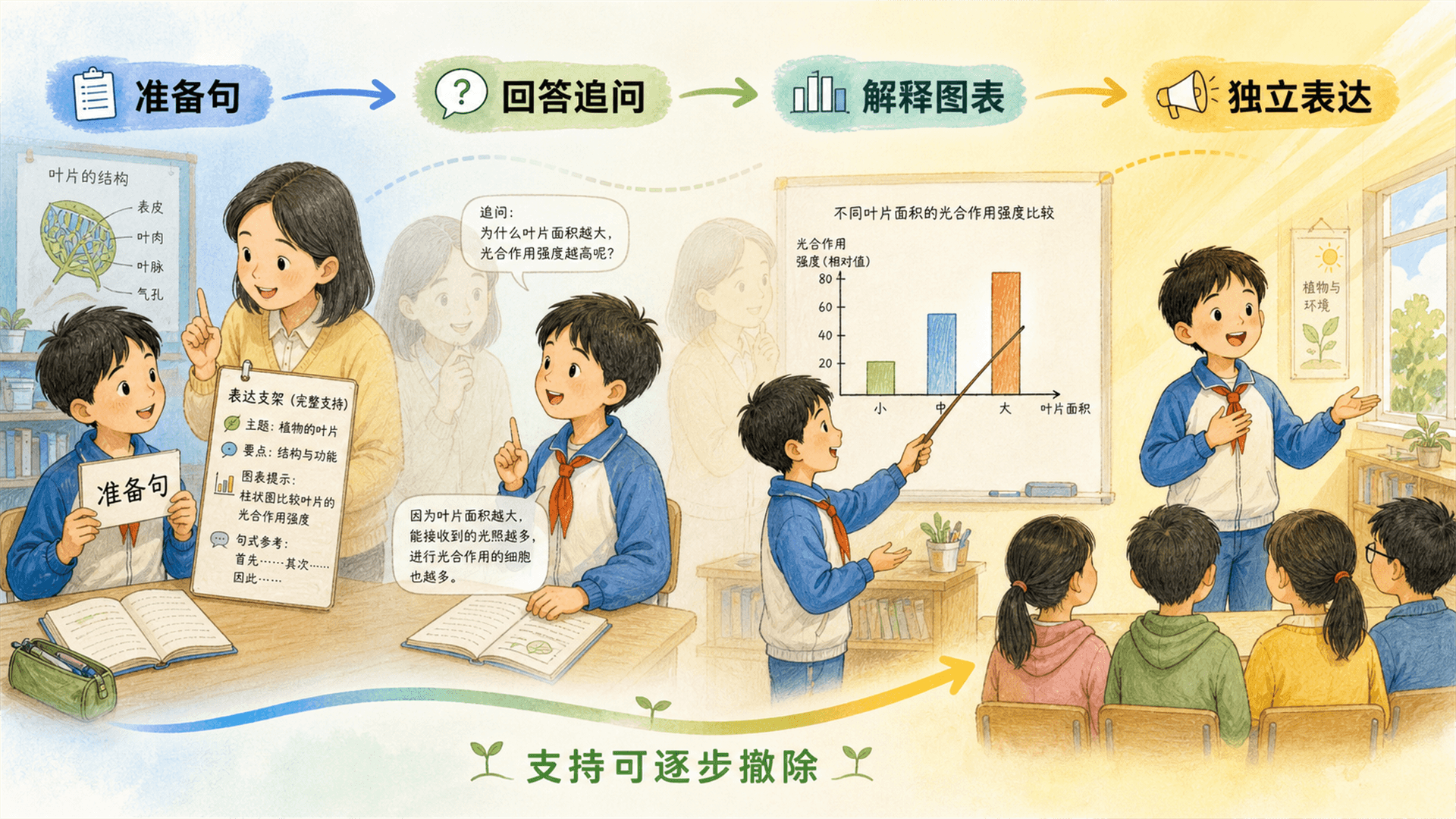 支架逐步撤除