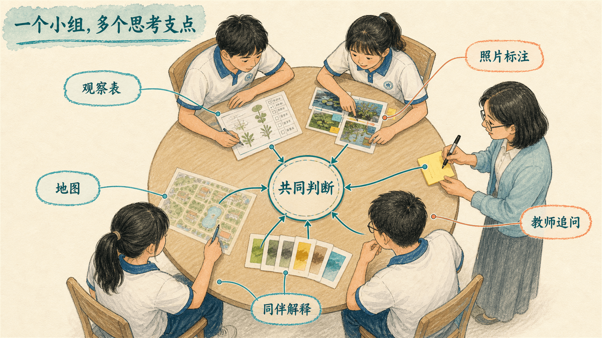 一个小组,多个思考支点