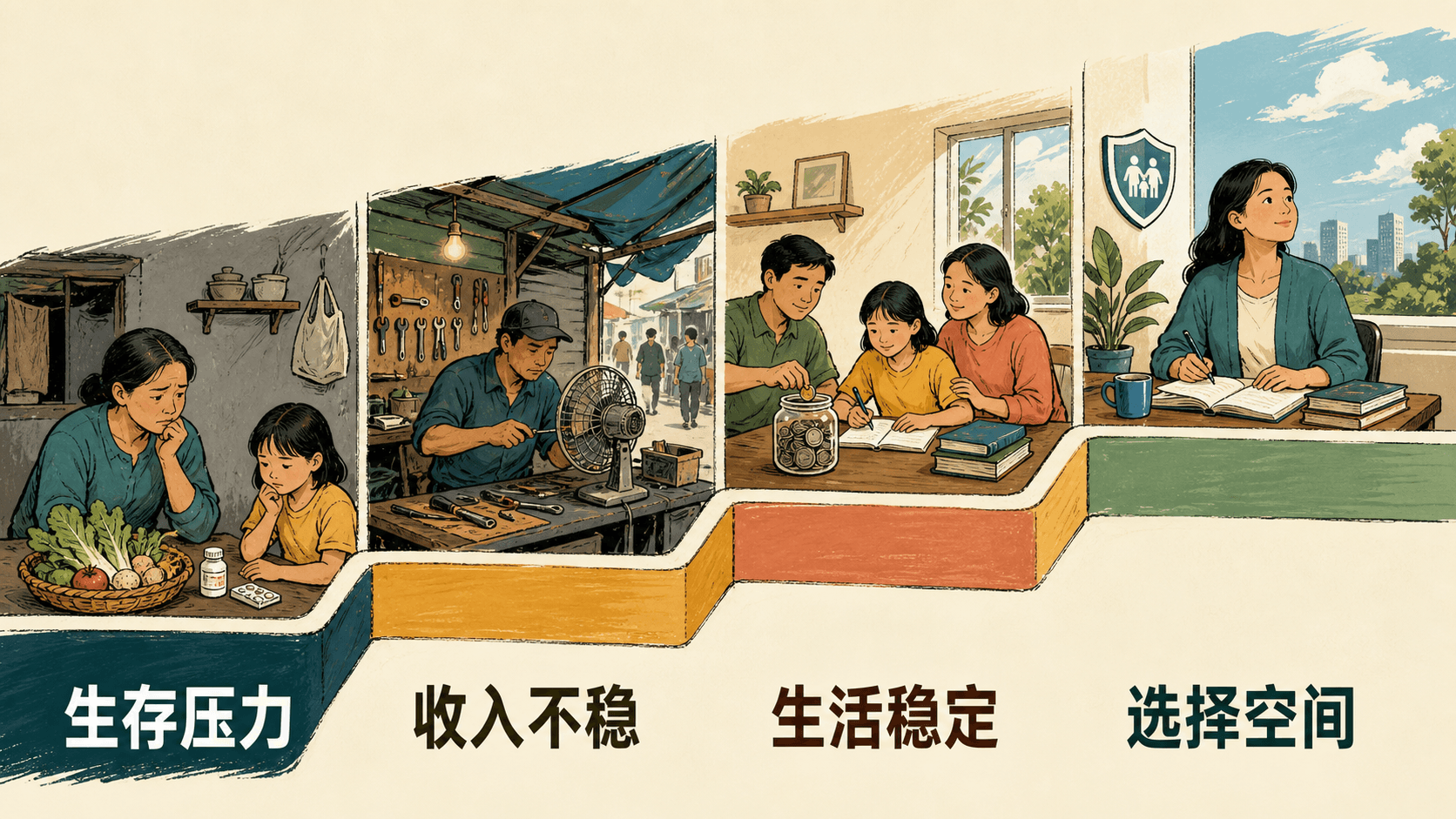 收入约束与选择空间的连续变化