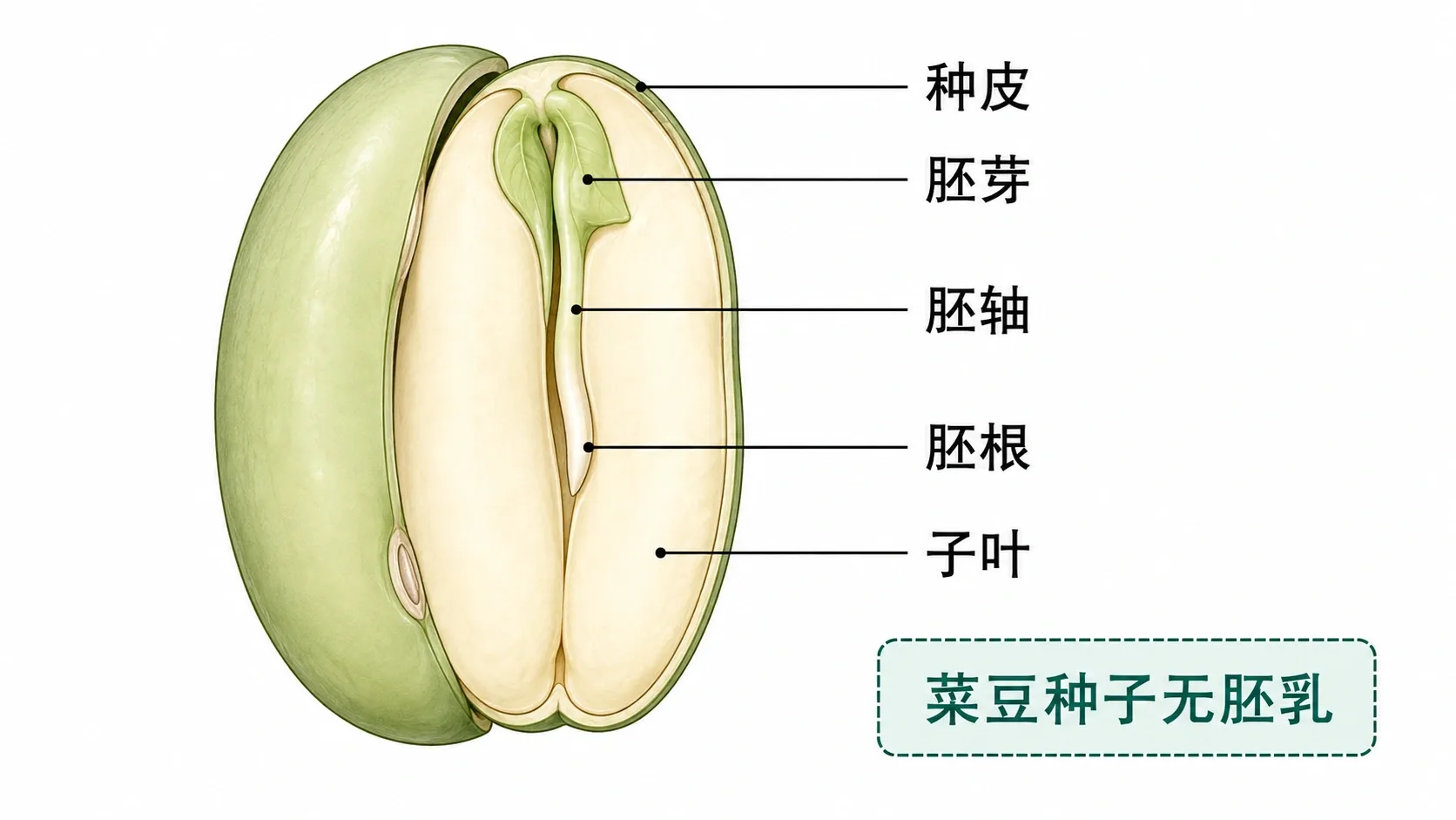 菜豆种子的结构示意图